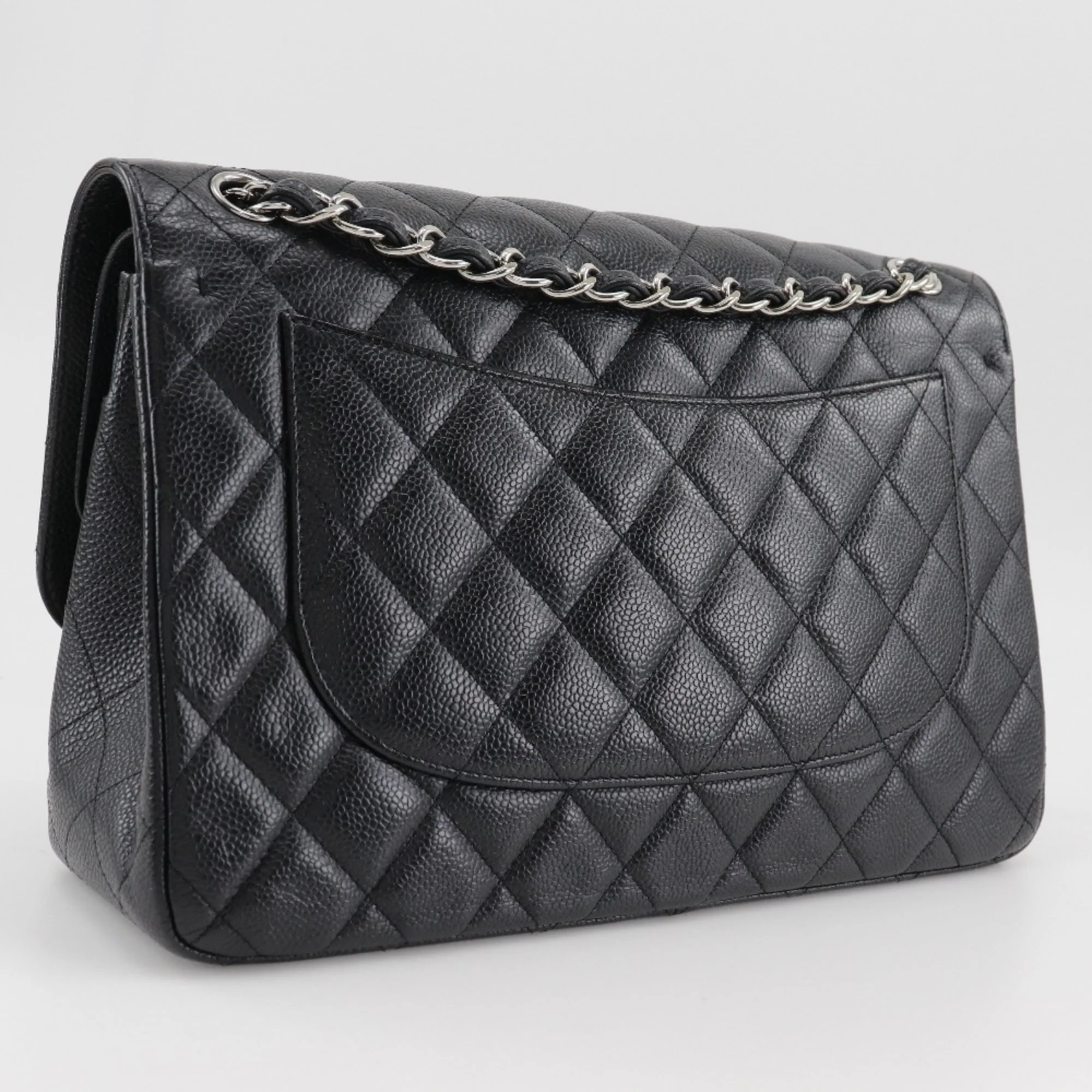 Classic Double Flap Bag Quilted Caviar Jumbo - Image 3