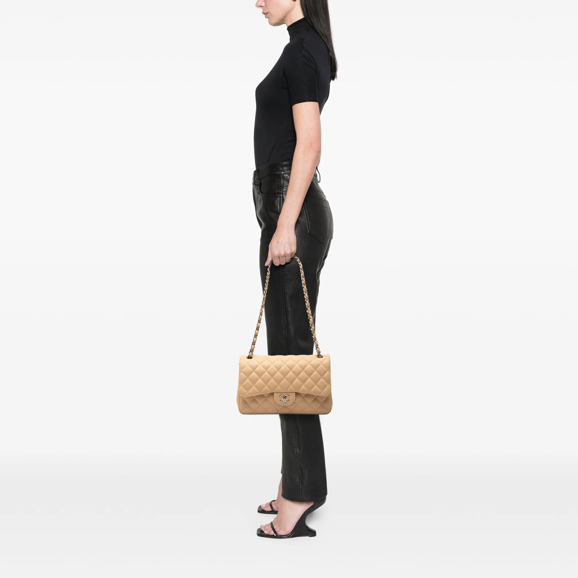 Classic Double Flap Bag Quilted Lambskin Jumbo - Image 9