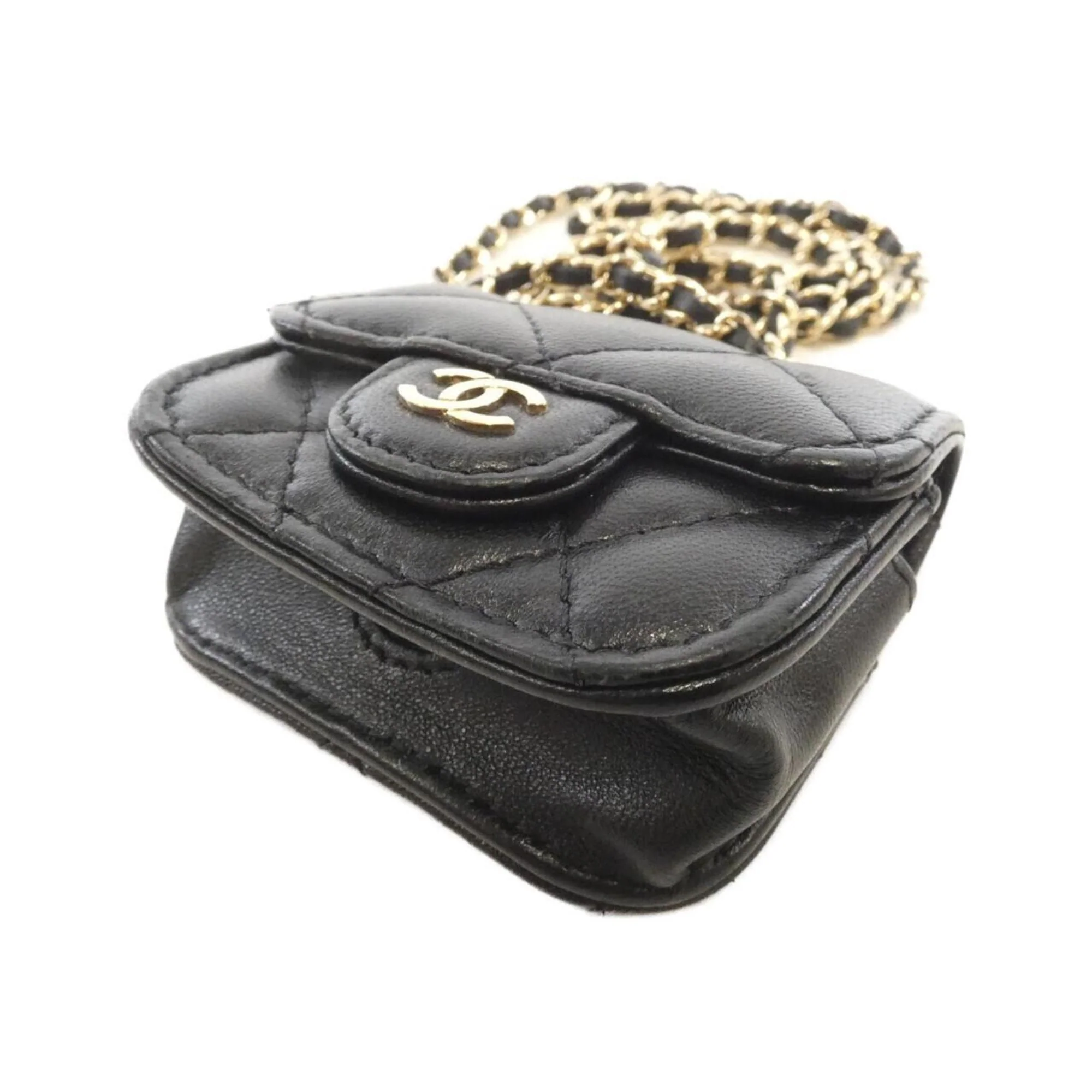 Classic Flap Chain Belt Bag Quilted Lambskin Mini - Image 3
