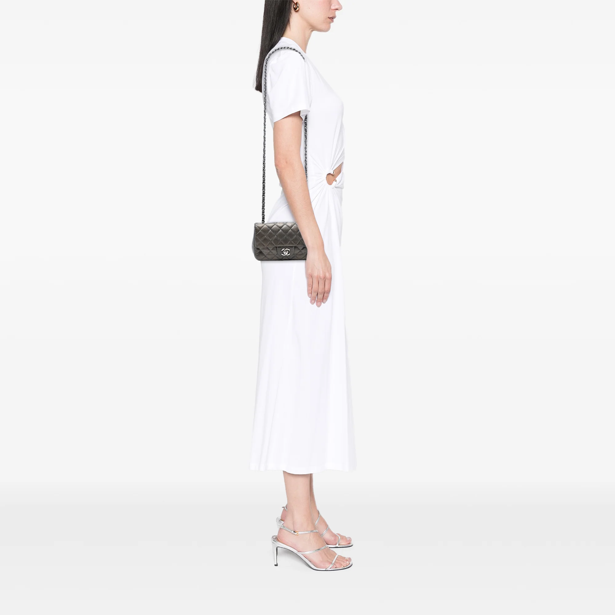 Classic Single Flap Bag Quilted Caviar Mini - Image 7