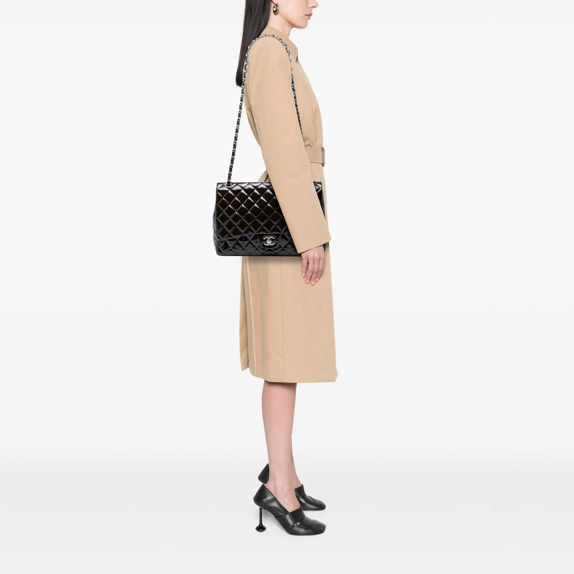 Classic Single Flap Bag Quilted Patent Maxi - Image 7