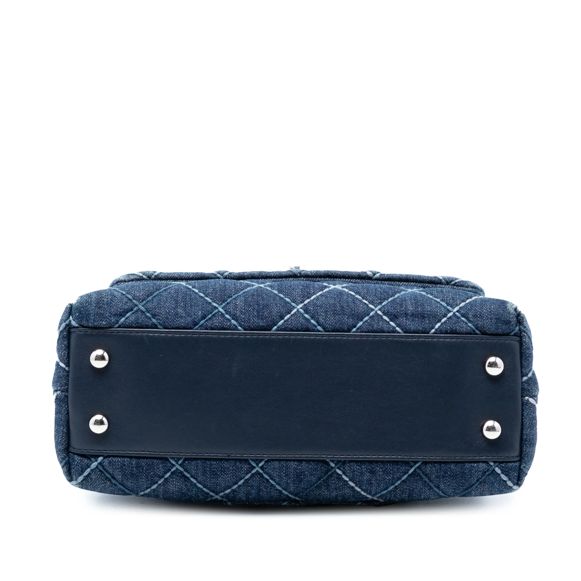 Coco Top Handle Bag Quilted Denim Mini - Image 3