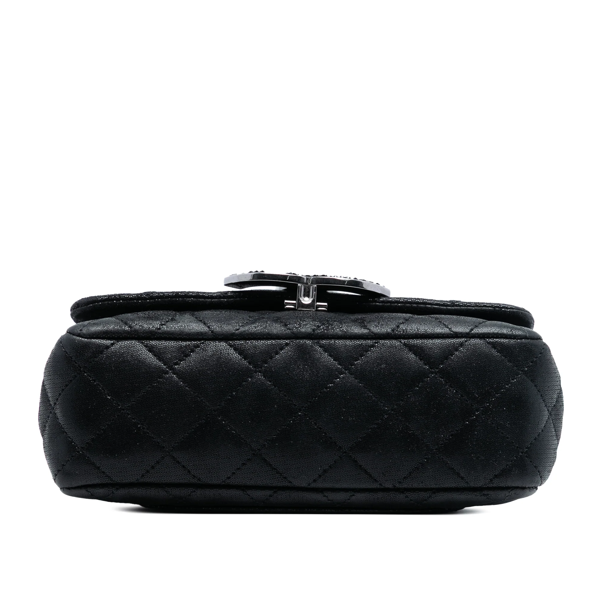Crystal CC Chain Flap Bag Quilted Iridescent Goatskin Mini - Image 3
