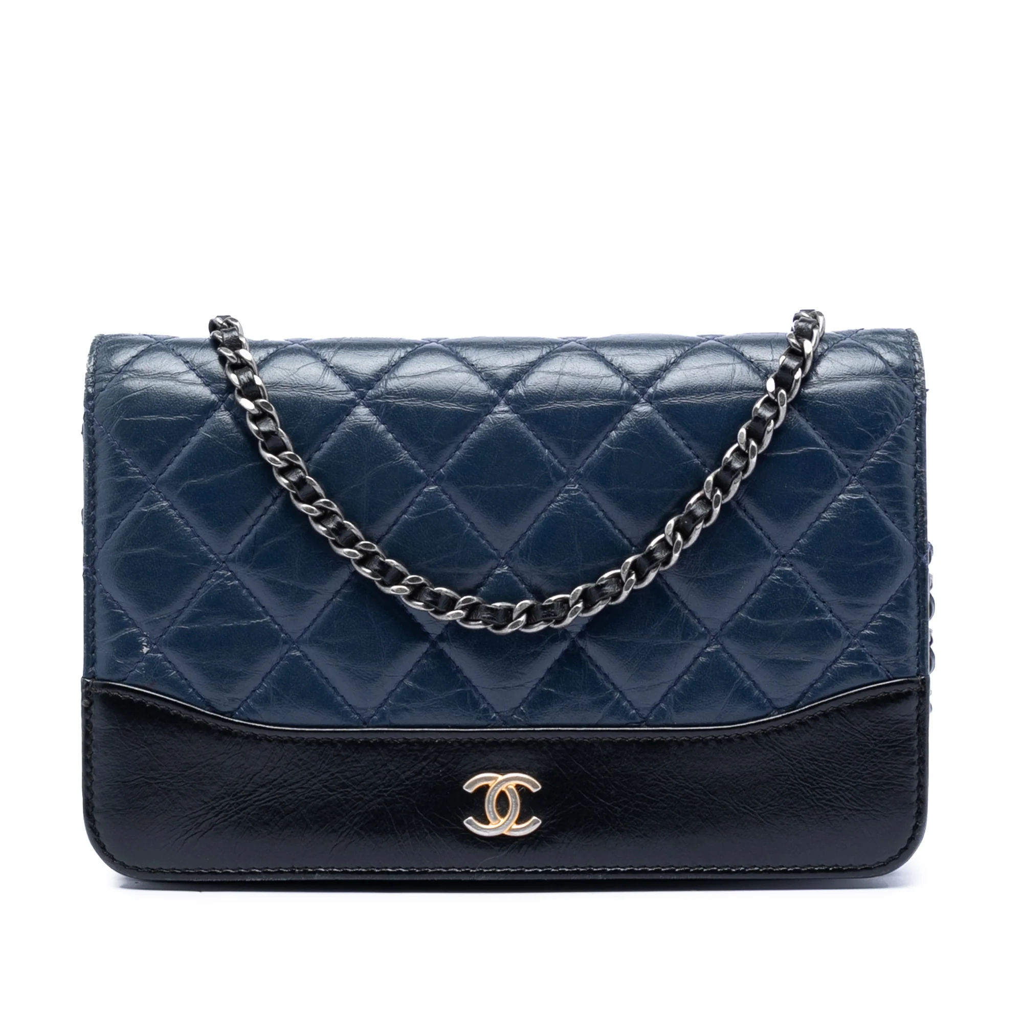 Gabrielle Wallet on Chain Quilted Aged Calfskin
