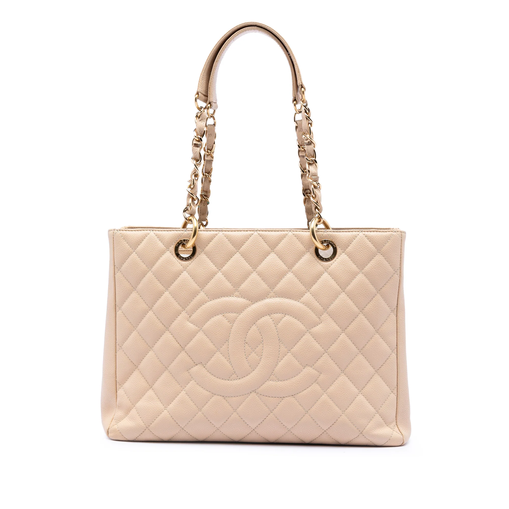 Grand Shopping Tote Quilted Caviar