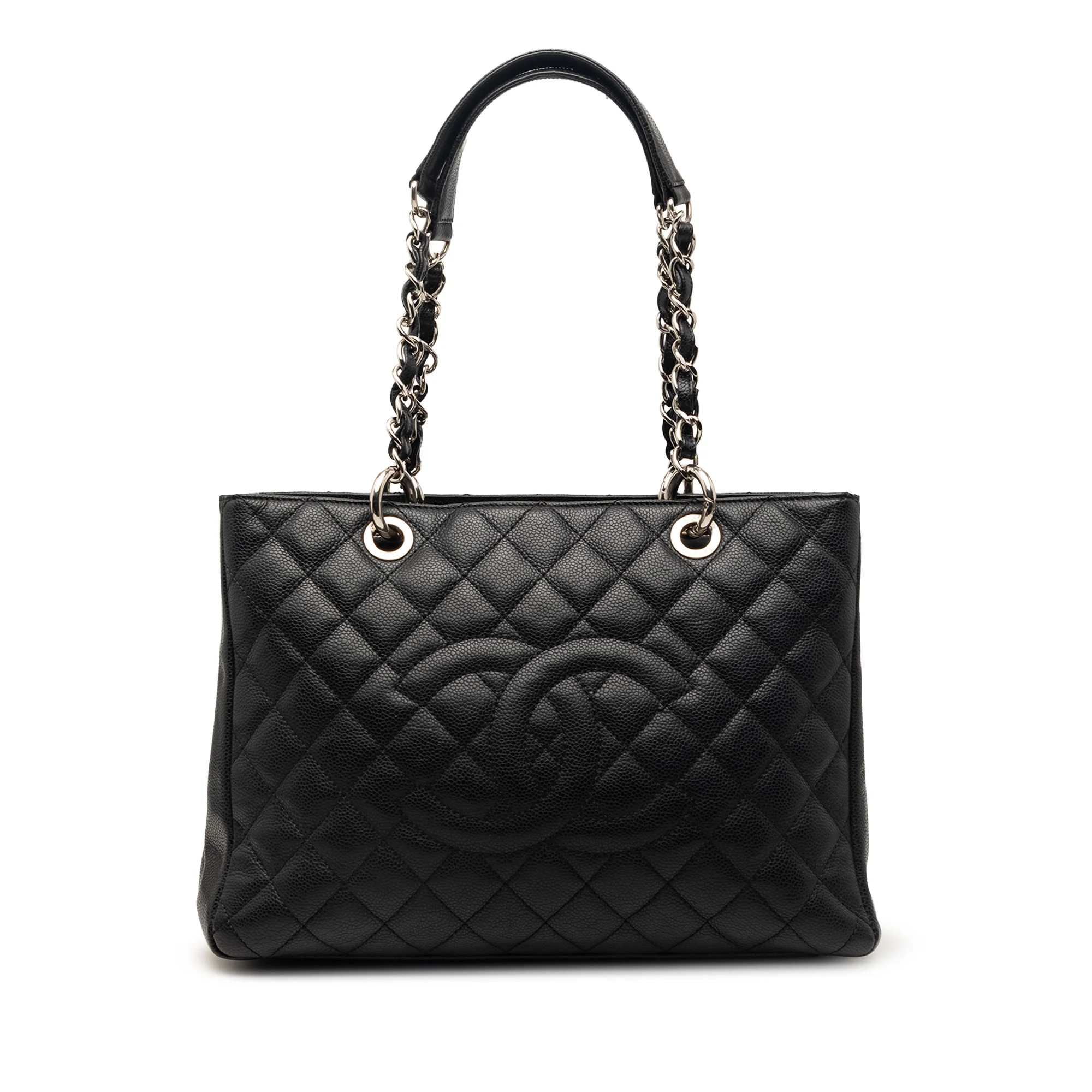 Grand Shopping Tote Quilted Caviar