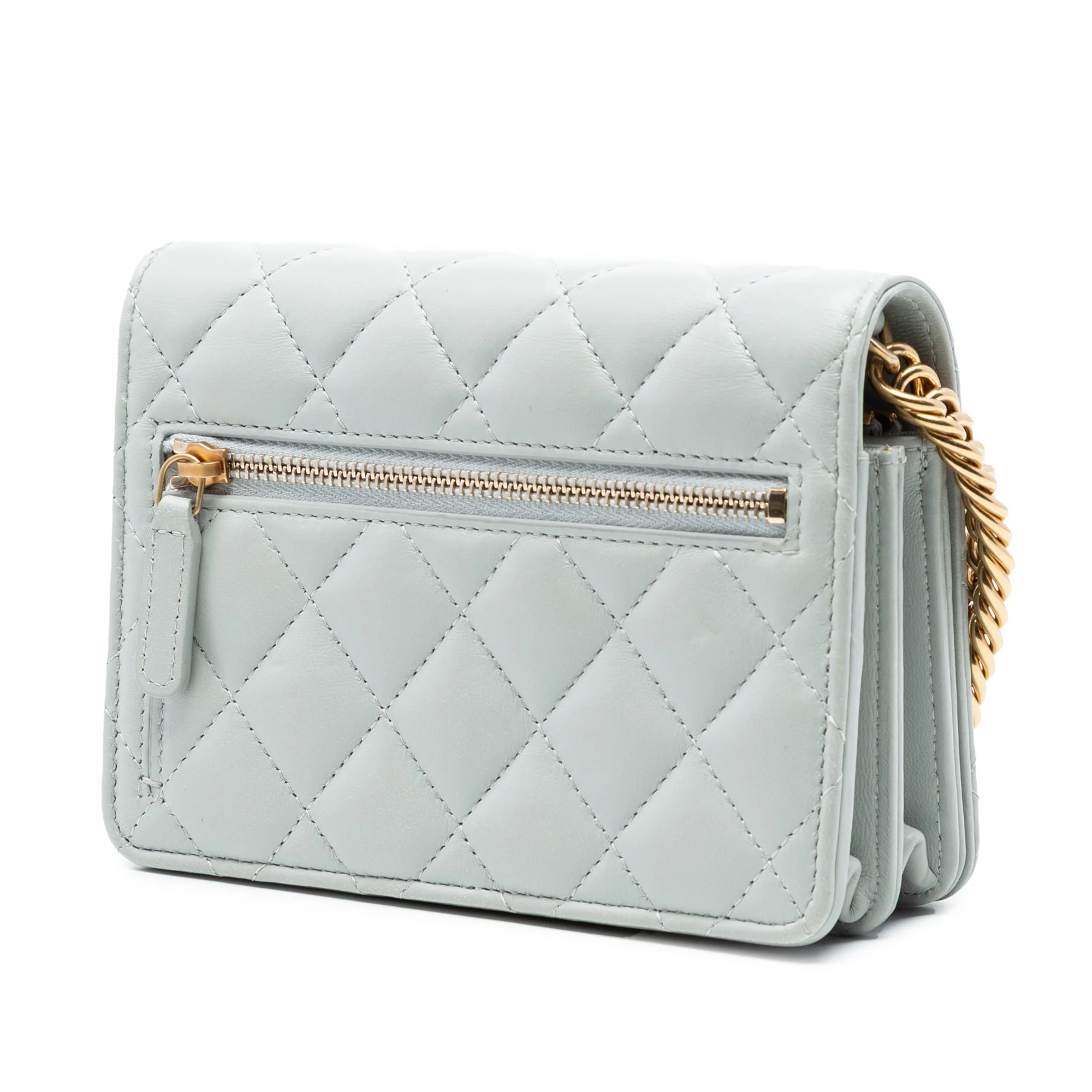 Logo Enamel Full Flap Bag Quilted Lambskin Mini - Image 2