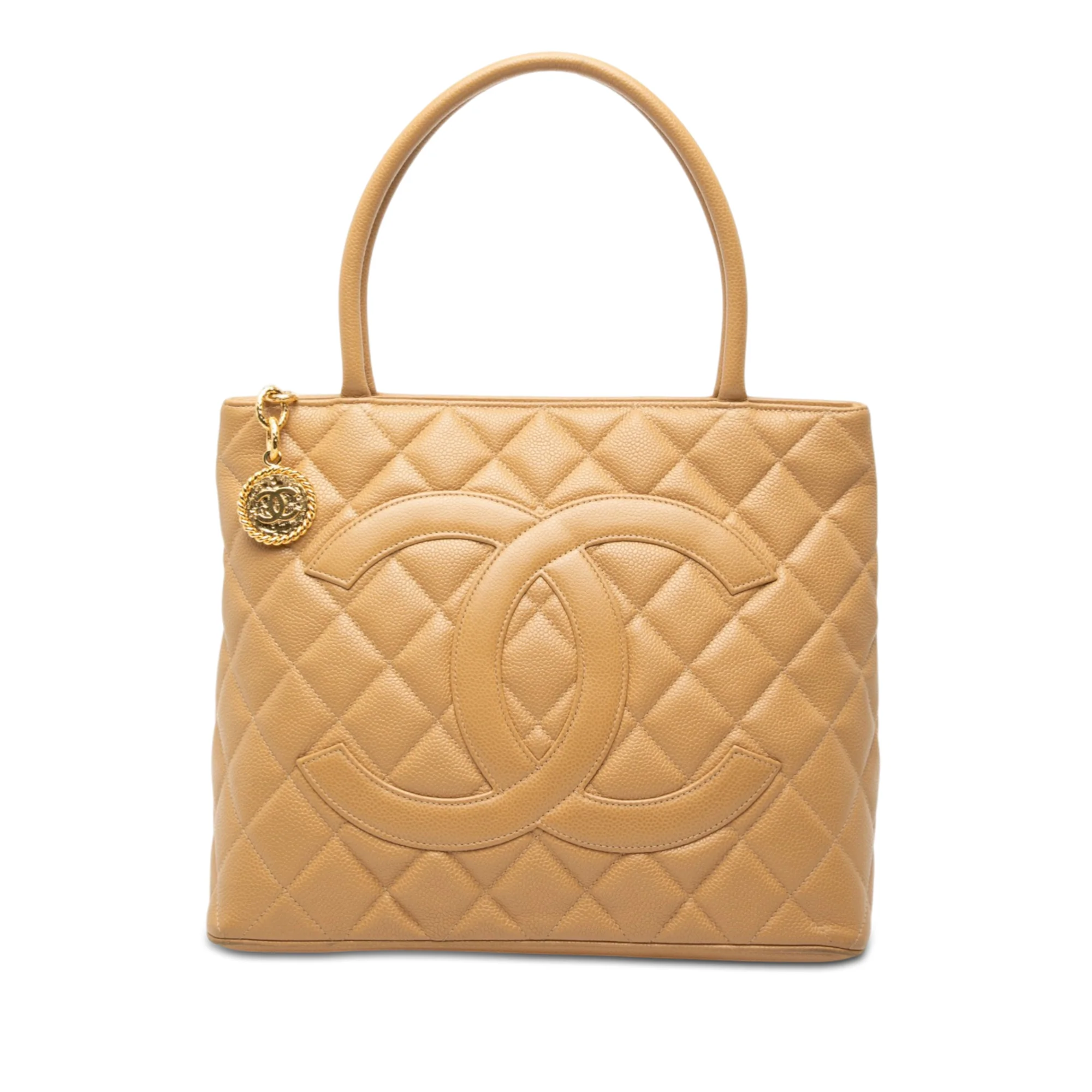 Medallion Tote Quilted Caviar