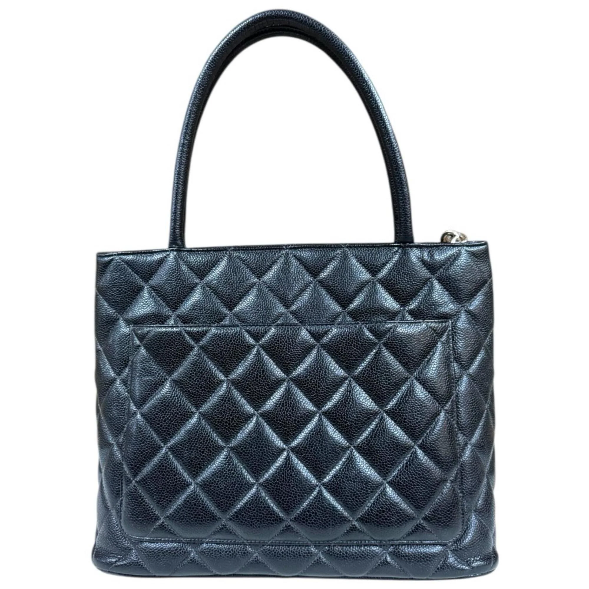Medallion Tote Quilted Caviar - Image 3