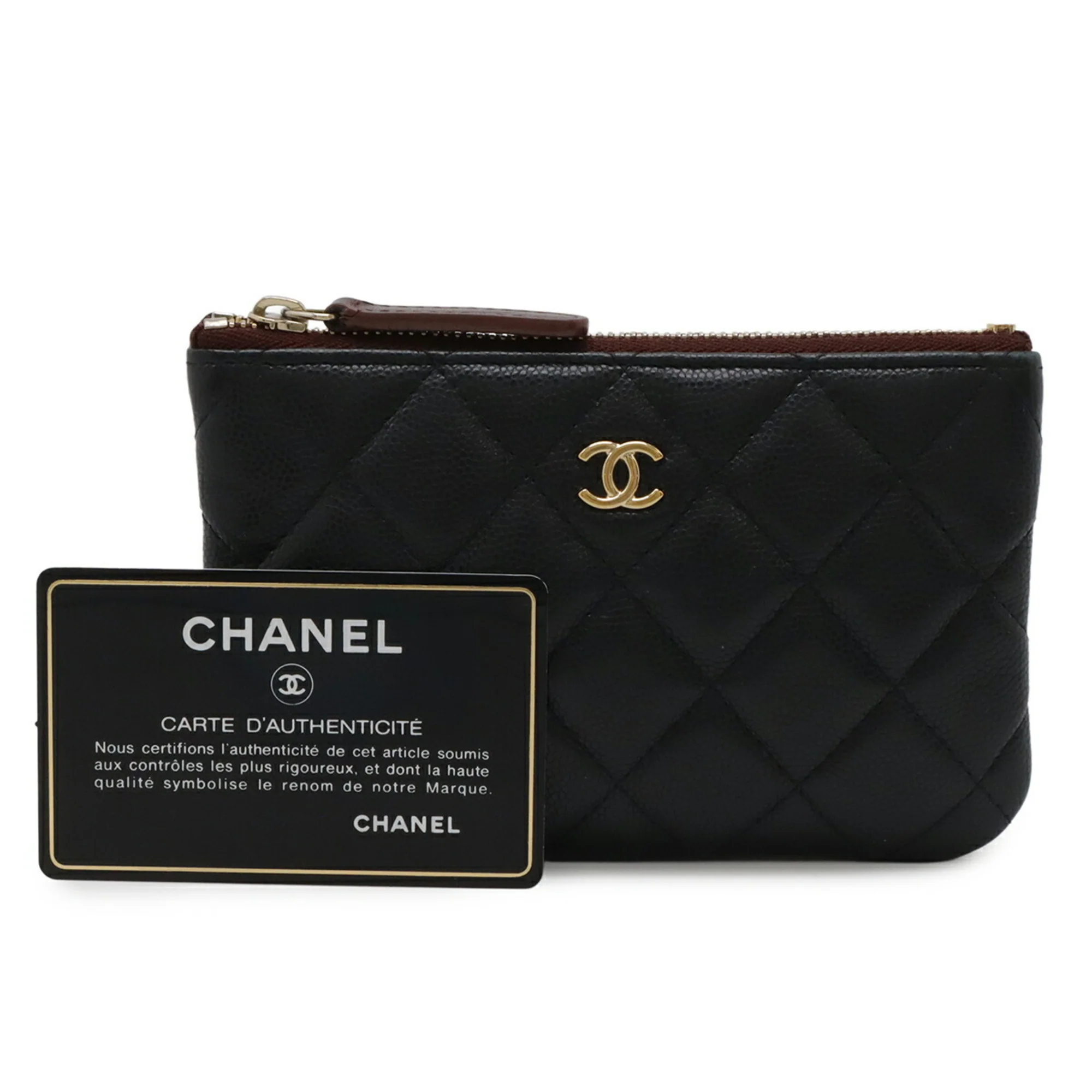 O Case Clutch Quilted Caviar Small - Image 8