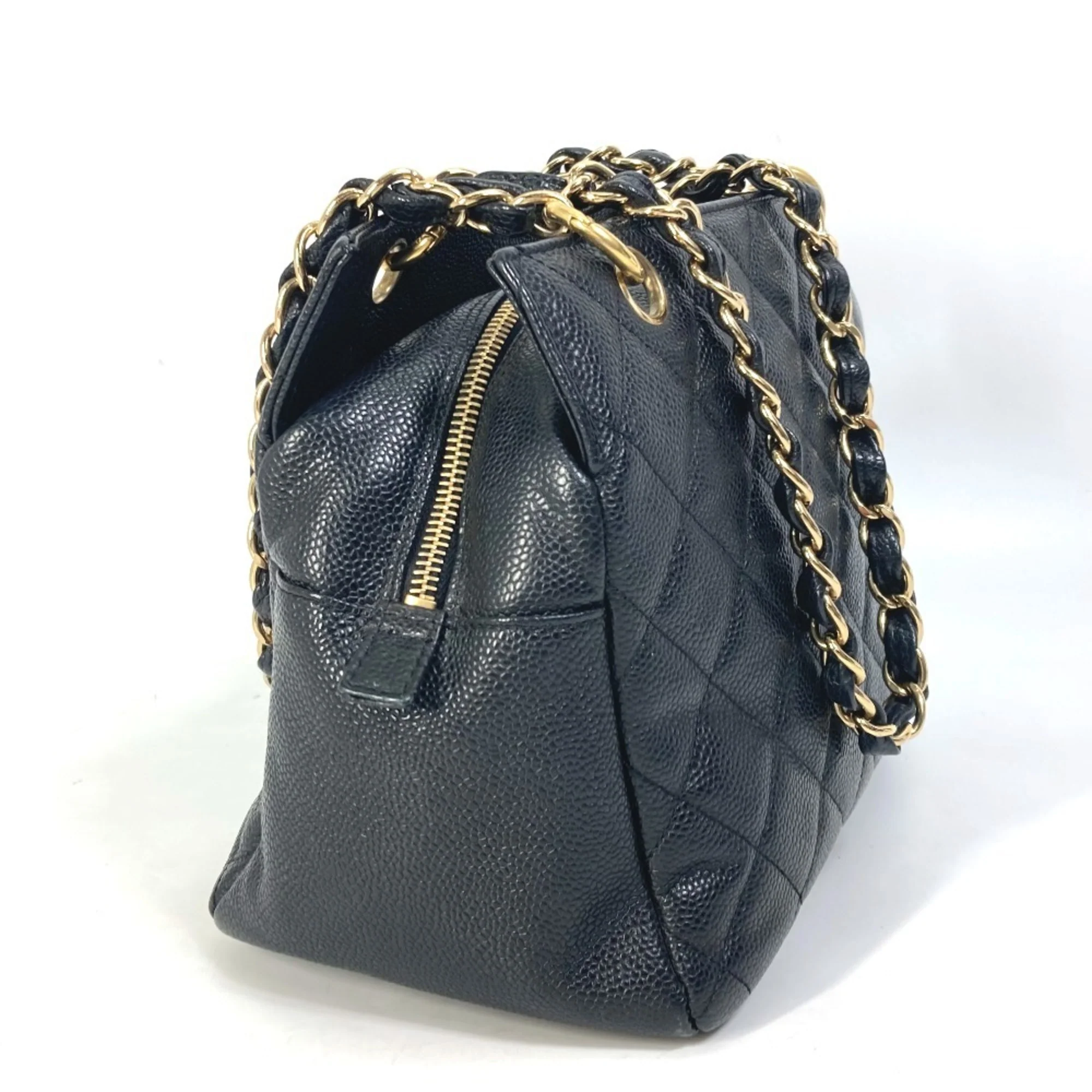 Petite Timeless Tote Quilted Caviar - Image 4