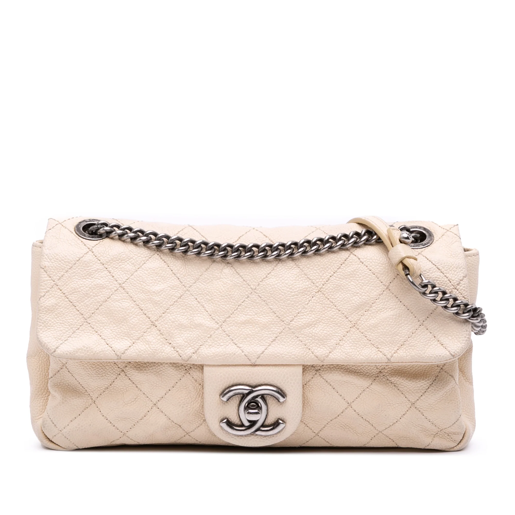 Simply CC Flap Bag Quilted Caviar Medium