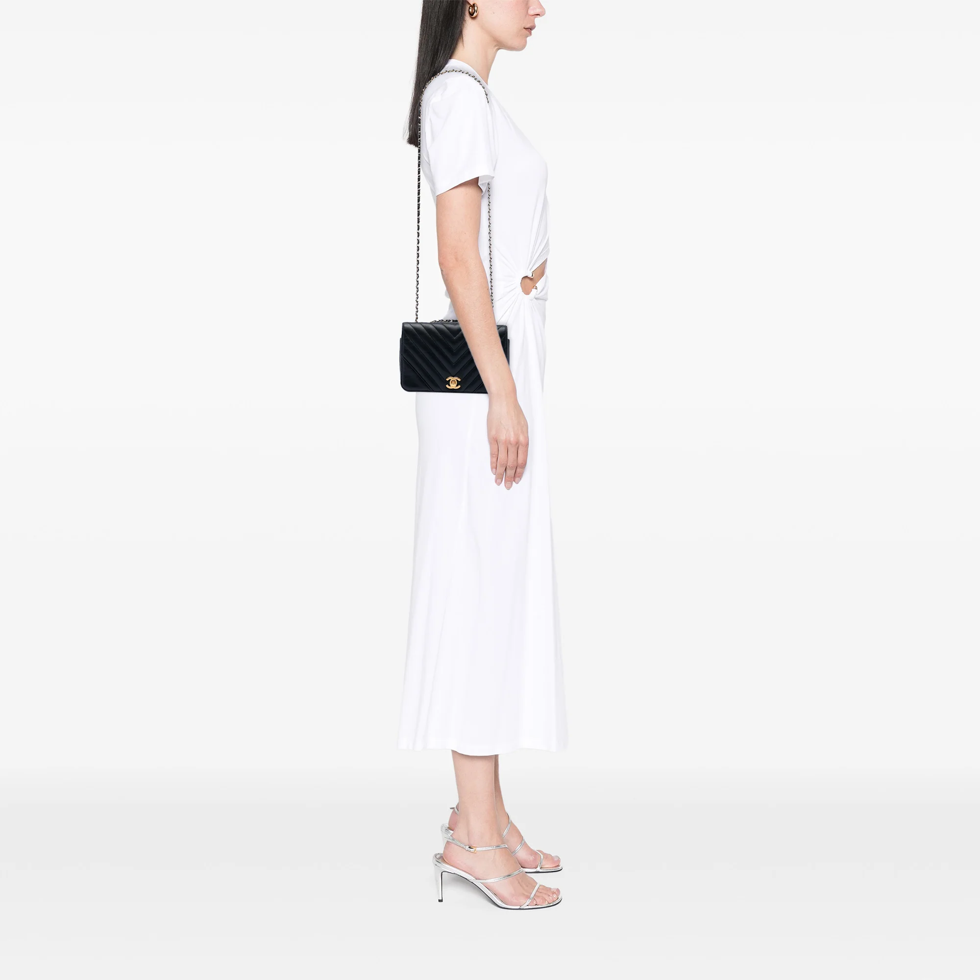 Statement Flap Bag Chevron Calfskin Mini - Image 7