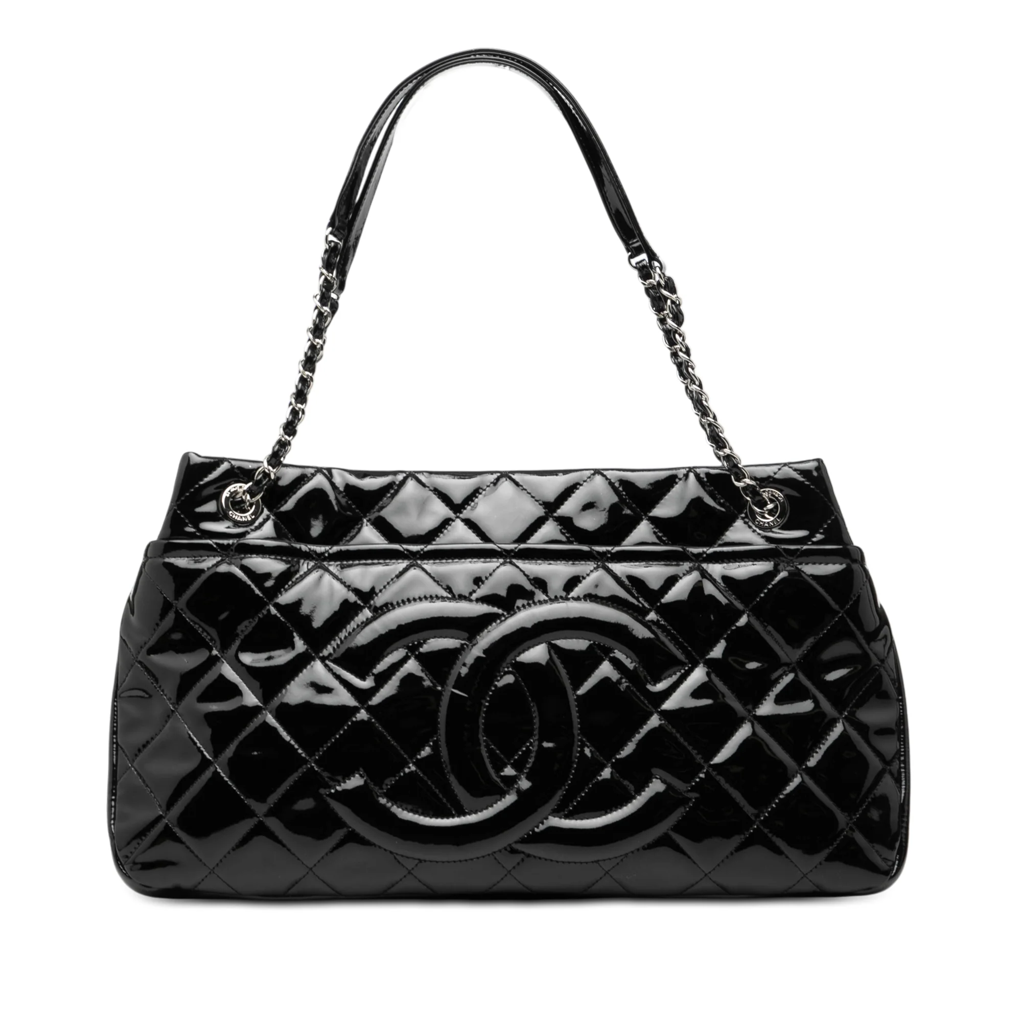 Timeless CC Soft Tote Quilted Patent Large
