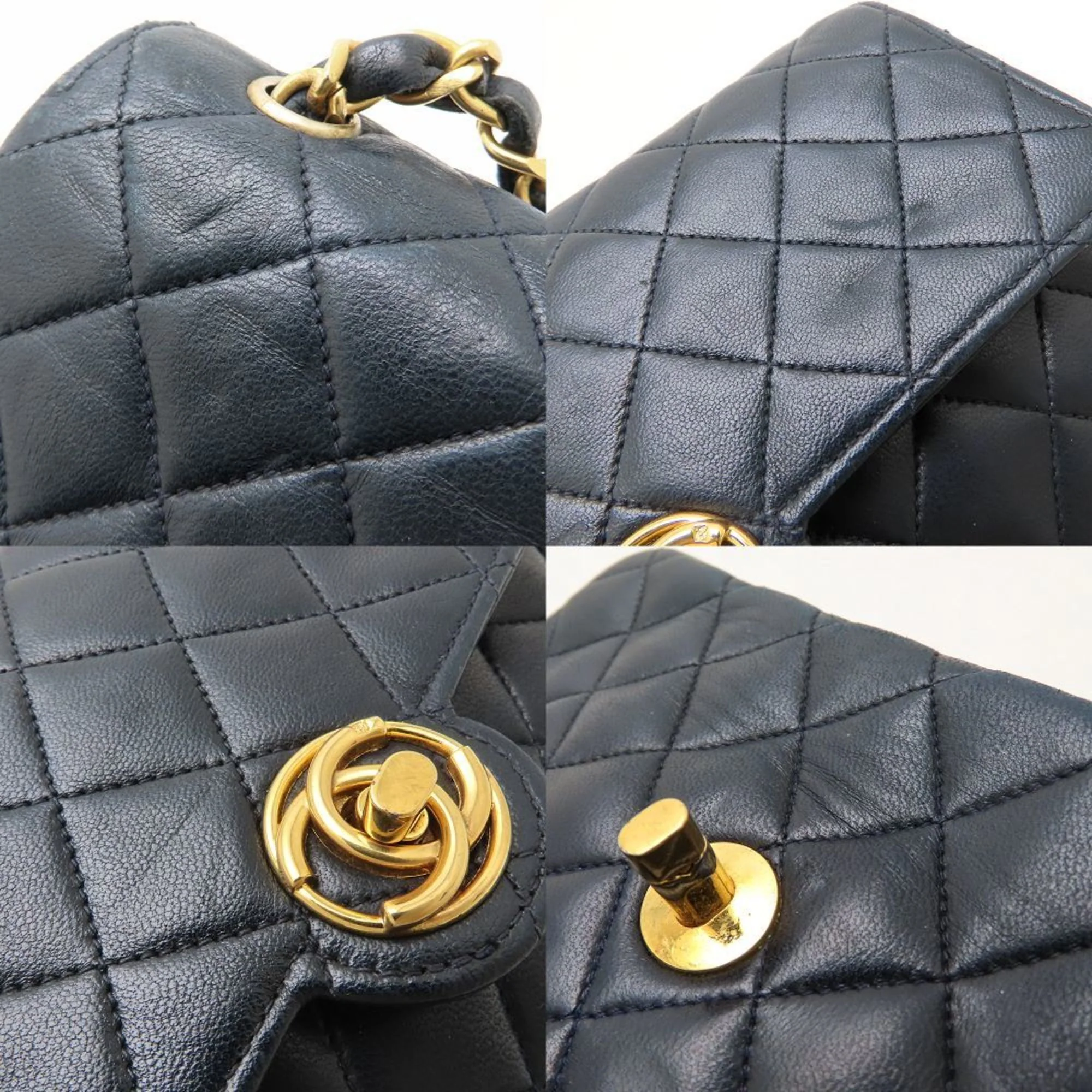 Vintage CC Chain Flap Bag Quilted Lambskin Mini - Image 5