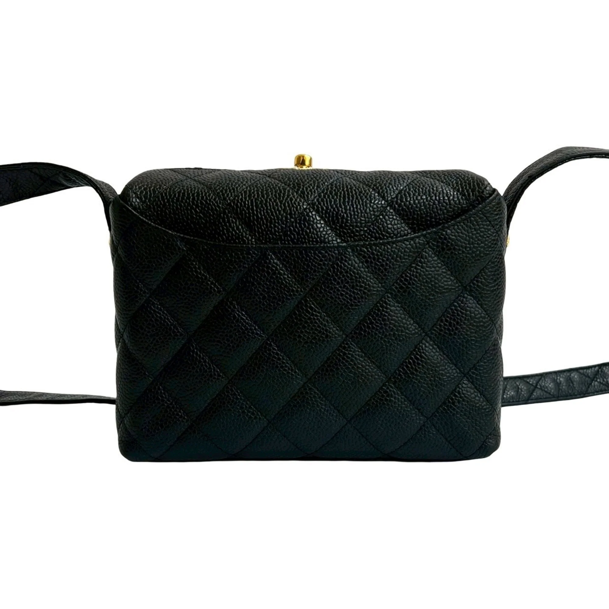 Vintage CC Flap Shoulder Bag Quilted Caviar Small - Image 3