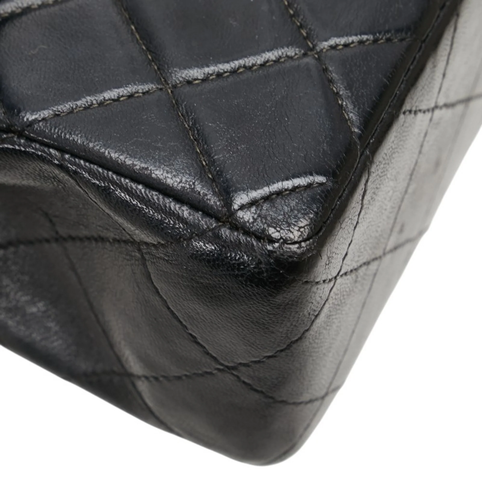 Vintage Square Classic Single Flap Bag Quilted Lambskin Mini - Image 4