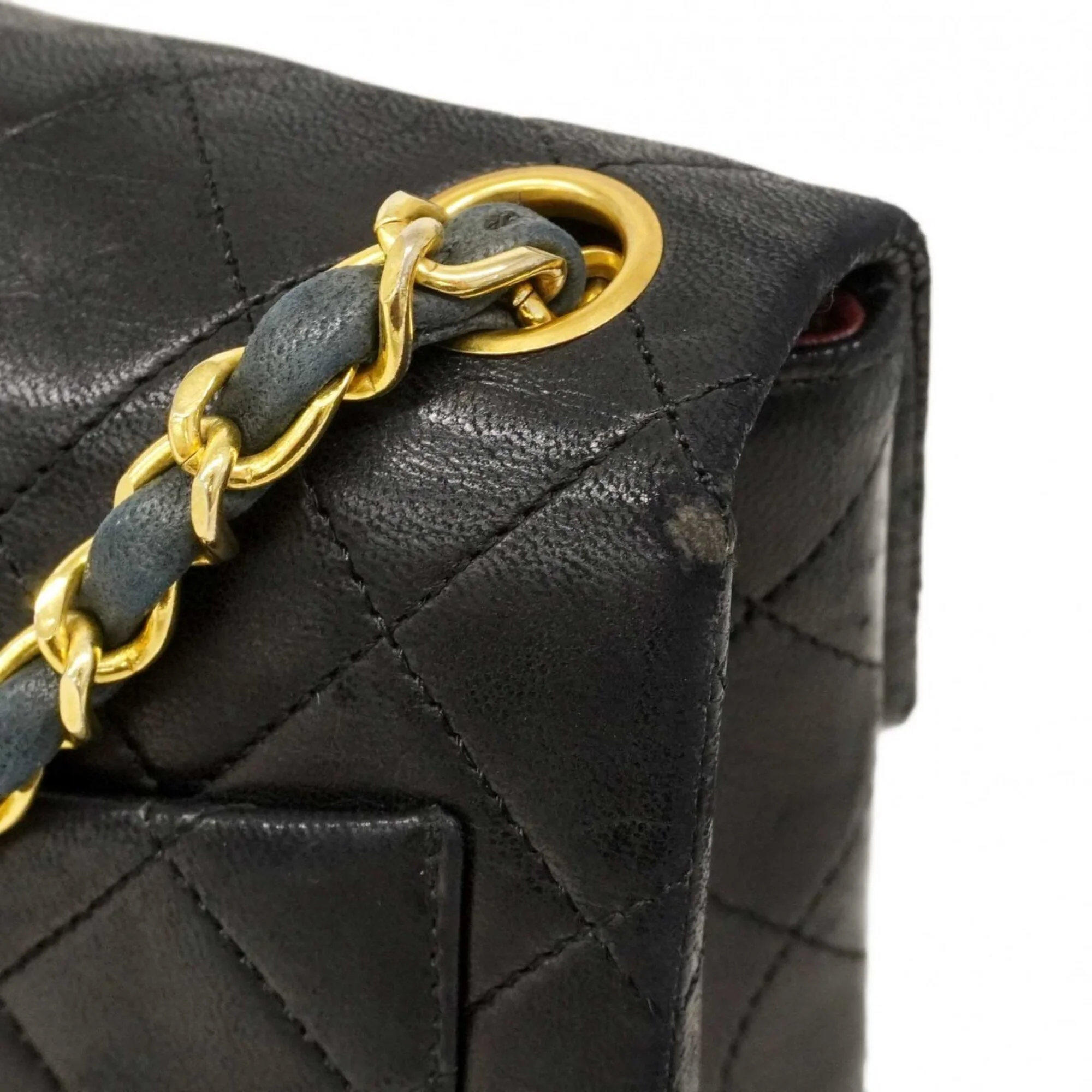 Vintage Square Classic Single Flap Bag Quilted Lambskin Mini - Image 7