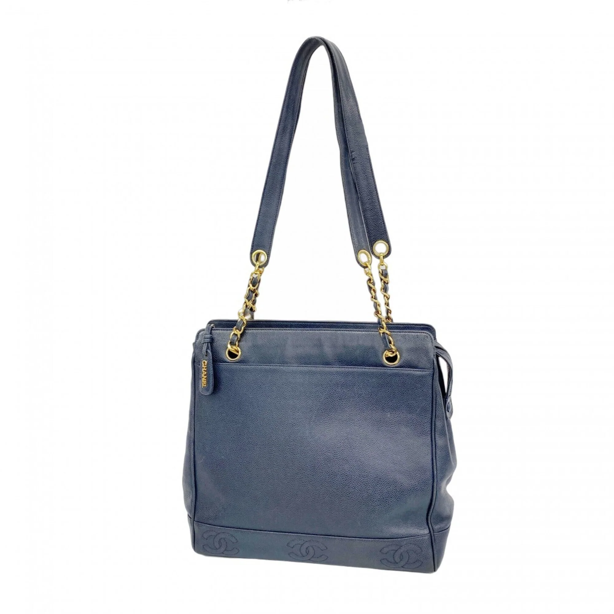 Vintage Stitched CC Shoulder Bag Caviar Medium