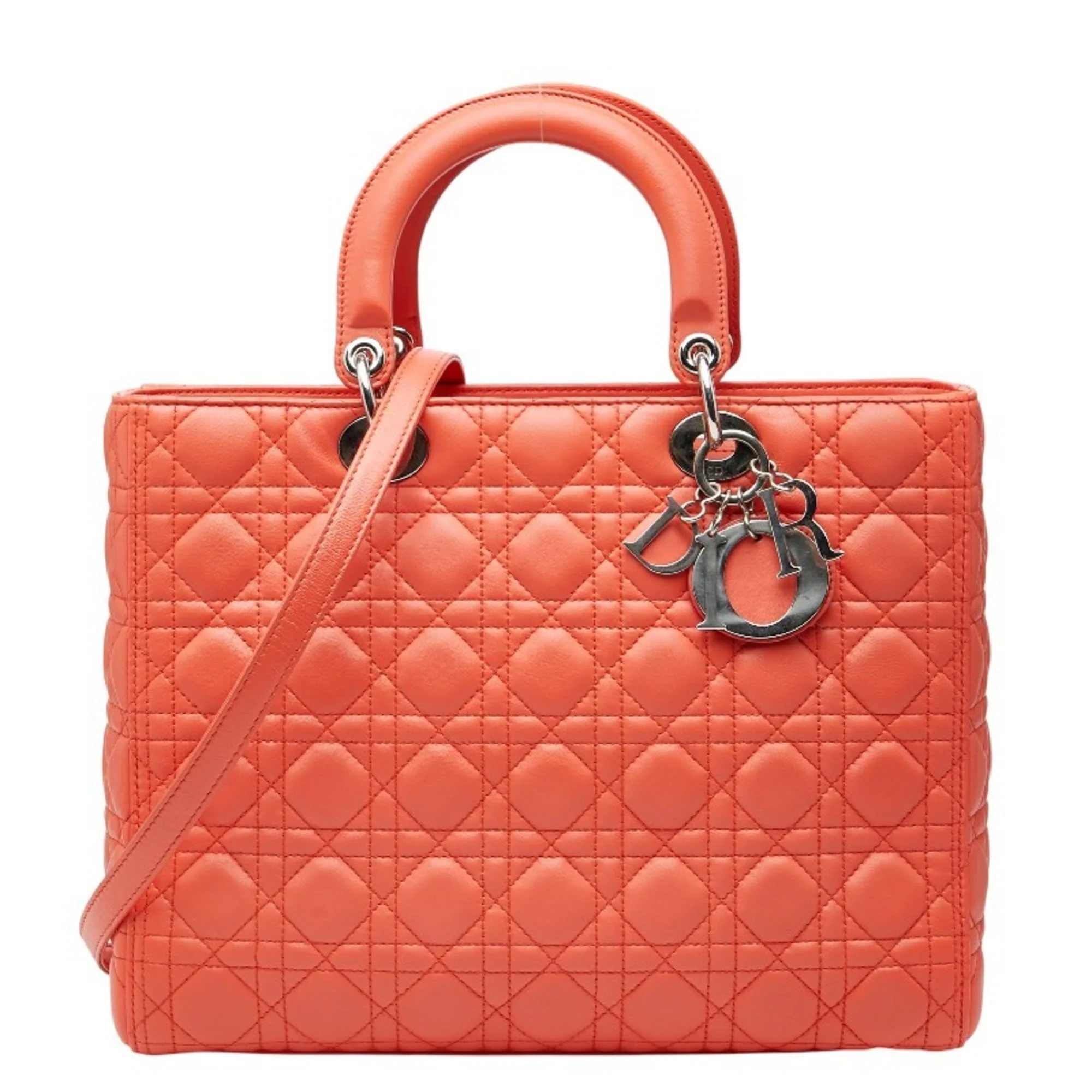 Lady Dior Bag Cannage Quilt Lambskin Large