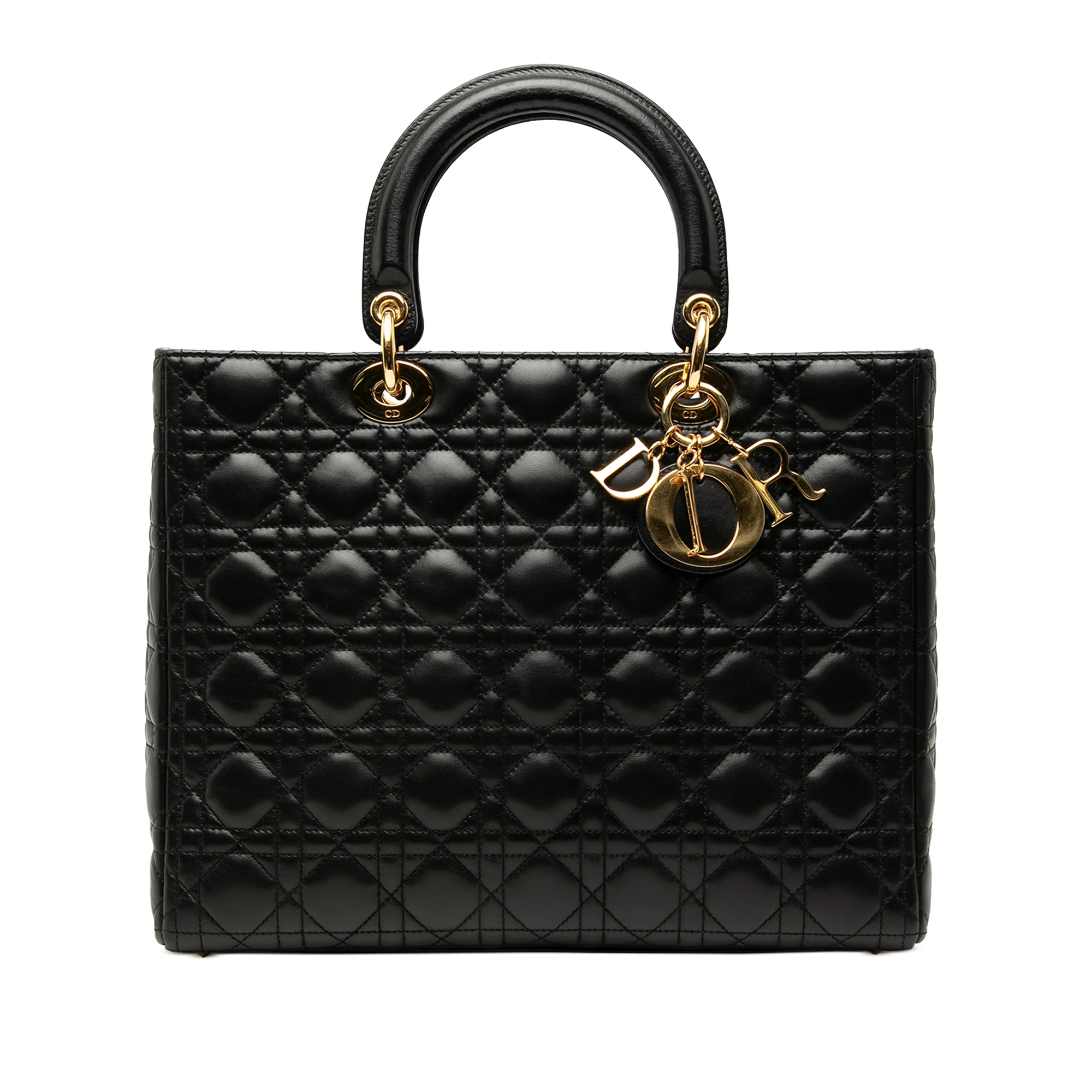 Lady Dior Bag Cannage Quilt Lambskin Large