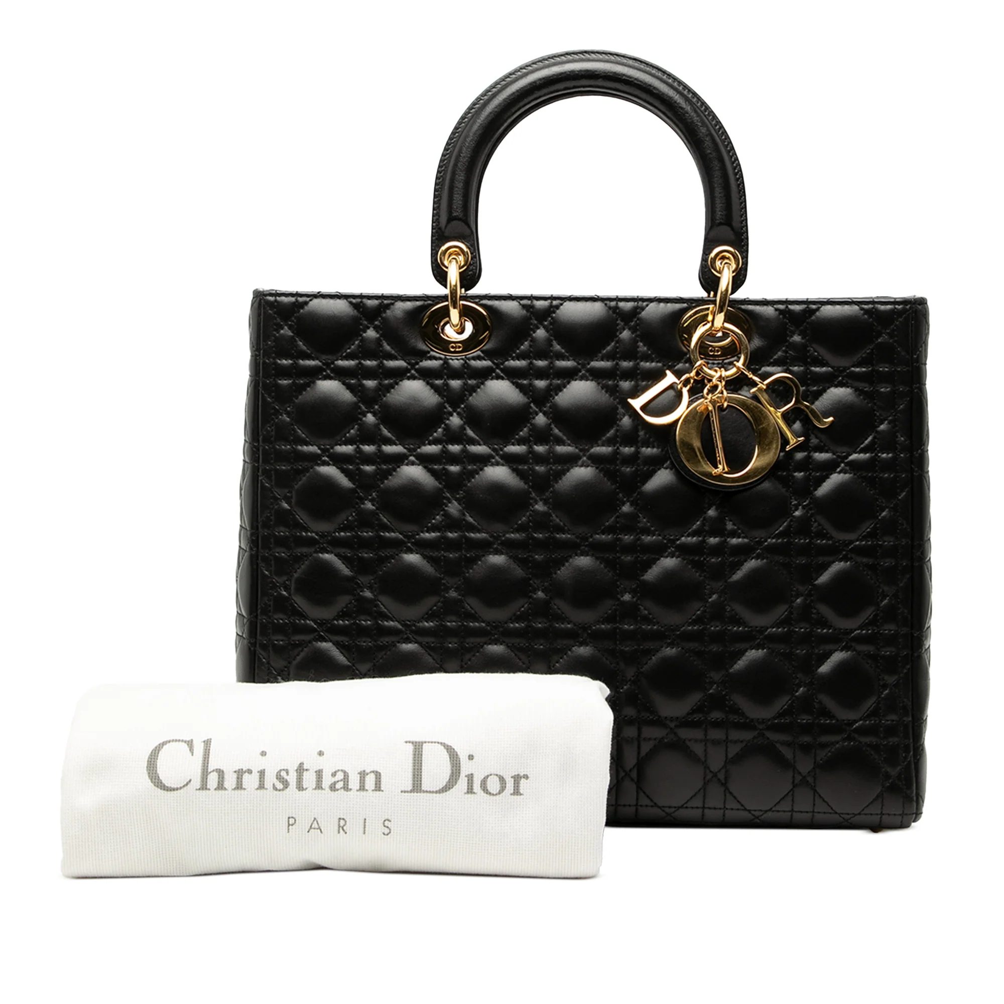 Lady Dior Bag Cannage Quilt Lambskin Large - Image 8