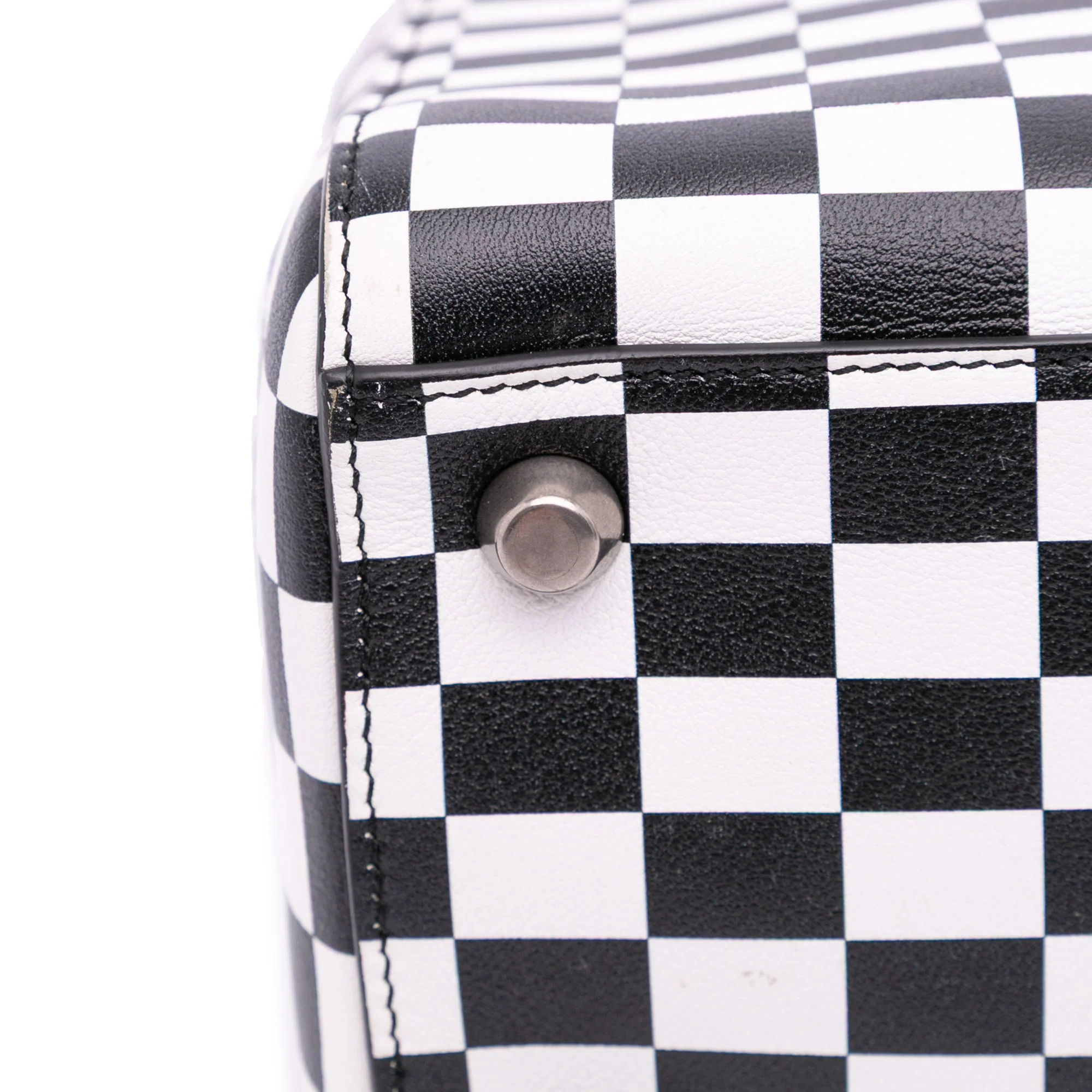 Lady Dior Bag Check Print Leather Medium - Image 8