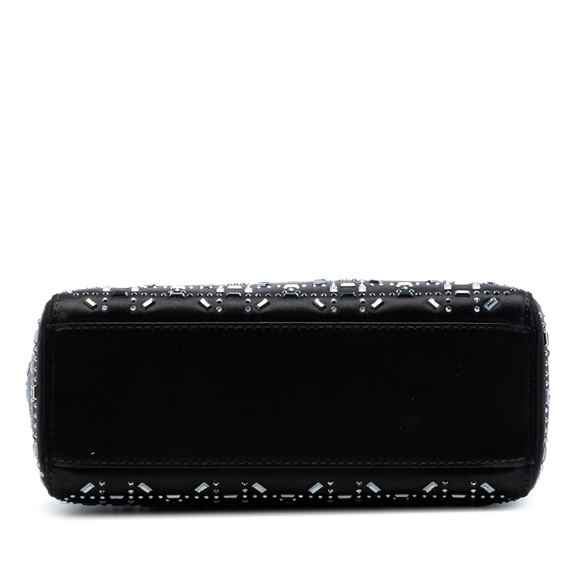 Lady Dior Bag Crystal Embellished Cannage Quilt Satin Mini - Image 3