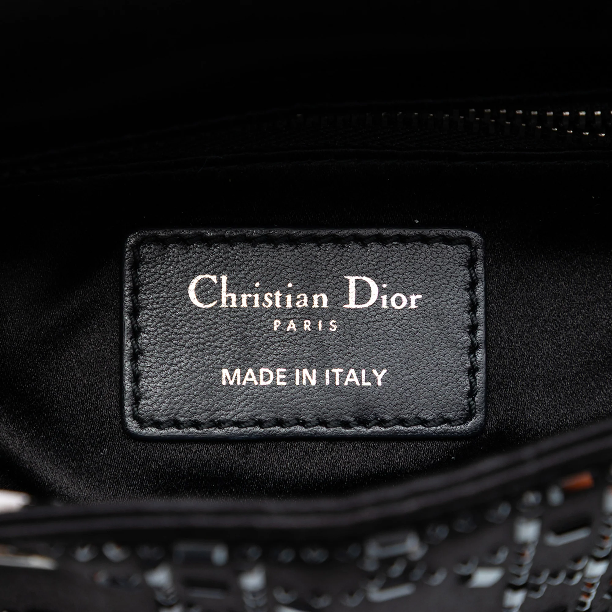 Lady Dior Bag Crystal Embellished Cannage Quilt Satin Mini - Image 5