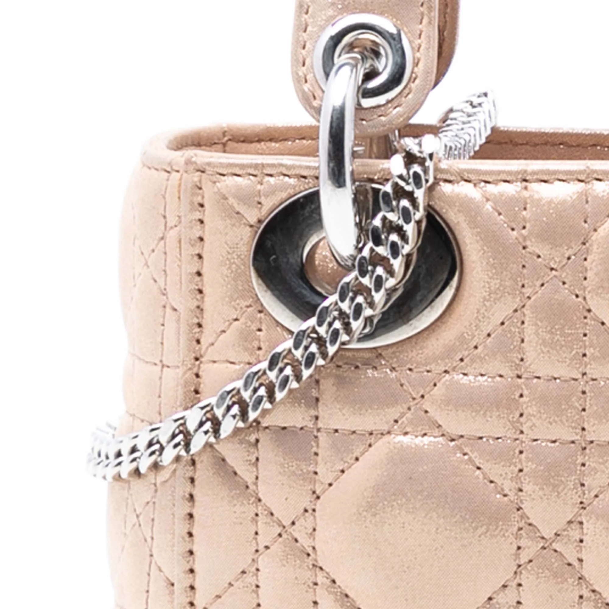 Lady Dior Chain Bag Cannage Quilt Iridescent Leather Mini - Image 7