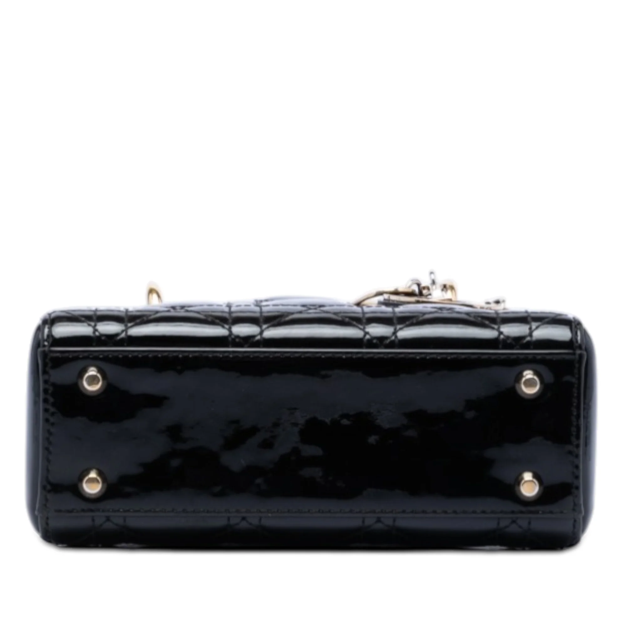 Lady Dior Chain Bag Cannage Quilt Patent Mini - Image 3