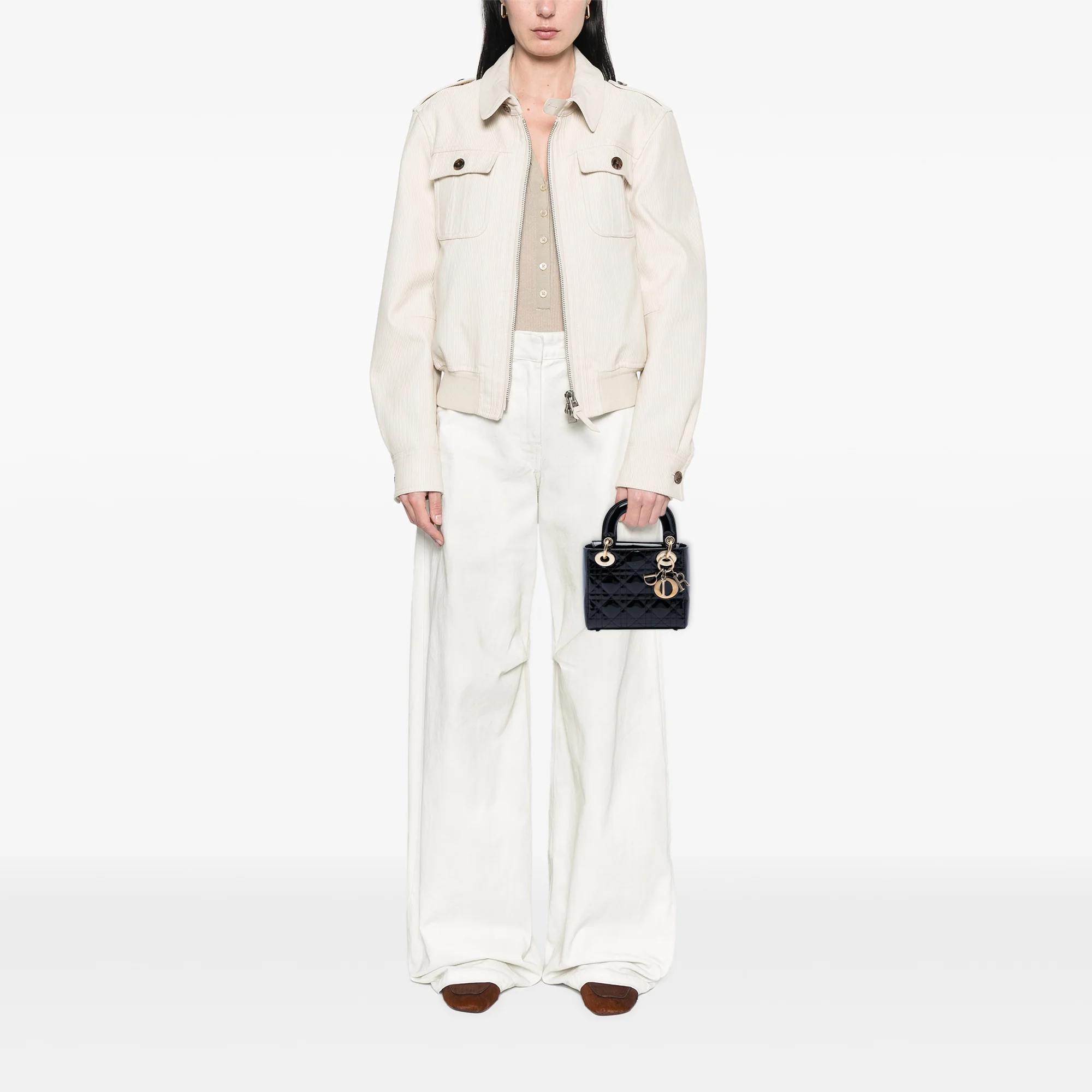 Lady Dior Chain Bag Cannage Quilt Patent Mini - Image 7