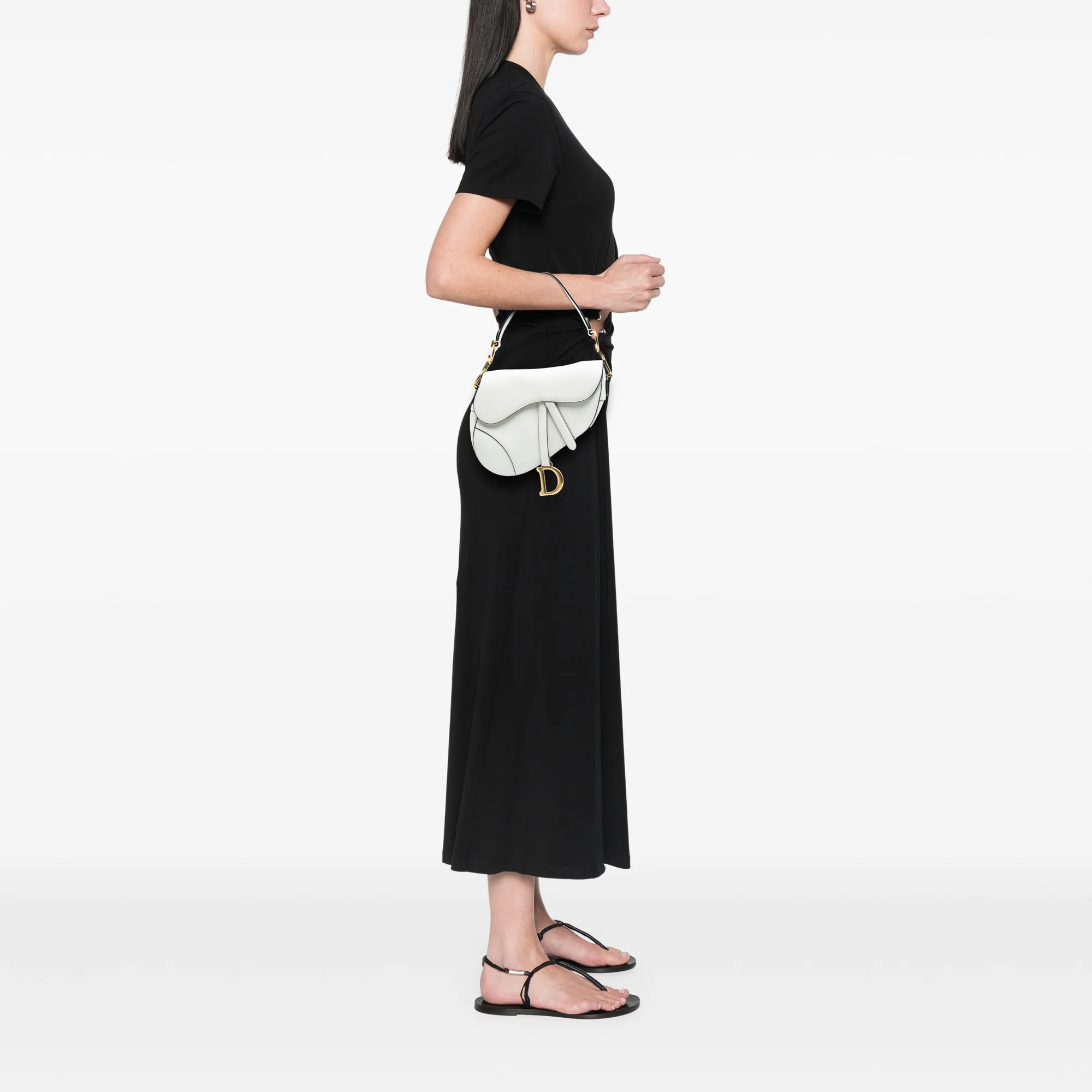 Saddle Handbag Leather Medium - Image 7