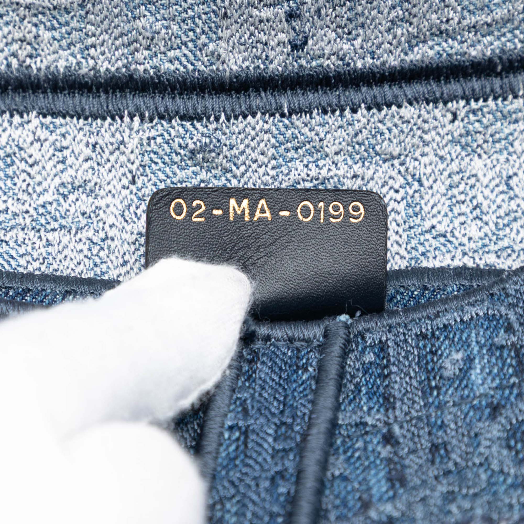 Saddle Handbag Oblique Denim Medium - Image 6