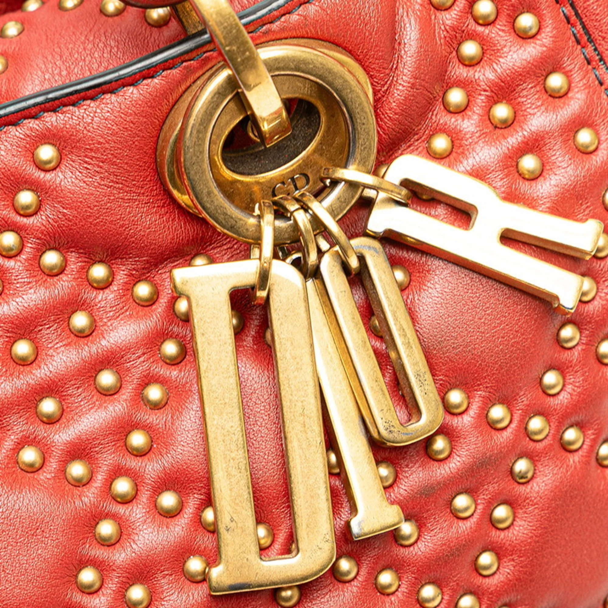 Supple Lady Dior Bag Cannage Studded Lambskin Medium - Image 4