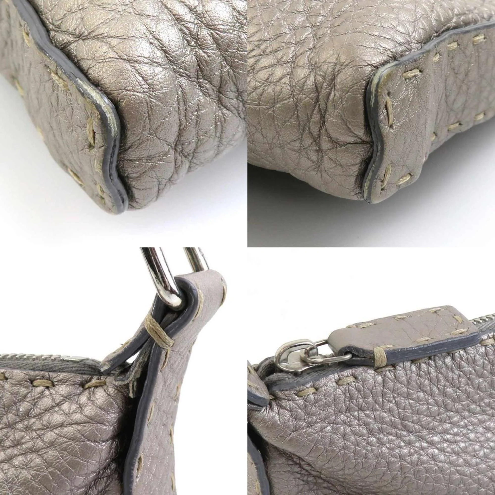 Vintage Selleria Zip Messenger Bag Leather Small - Image 3