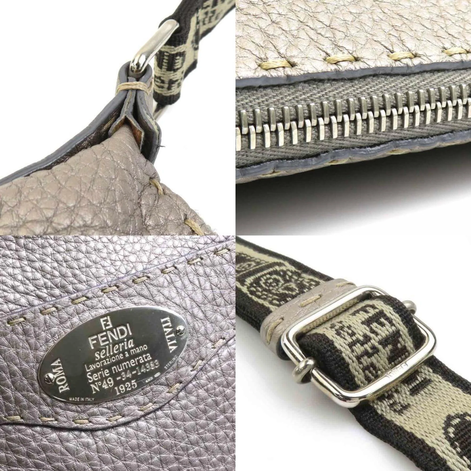 Vintage Selleria Zip Messenger Bag Leather Small - Image 4