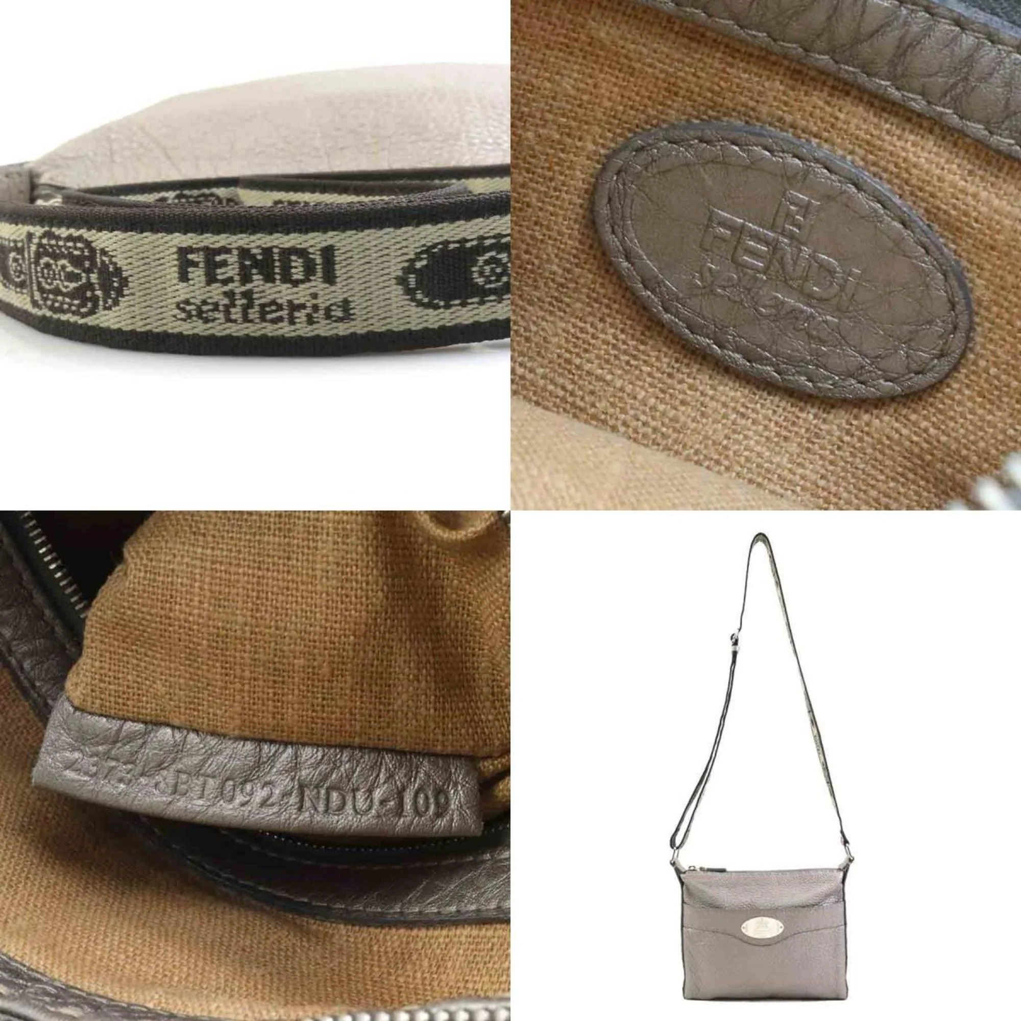 Vintage Selleria Zip Messenger Bag Leather Small - Image 5