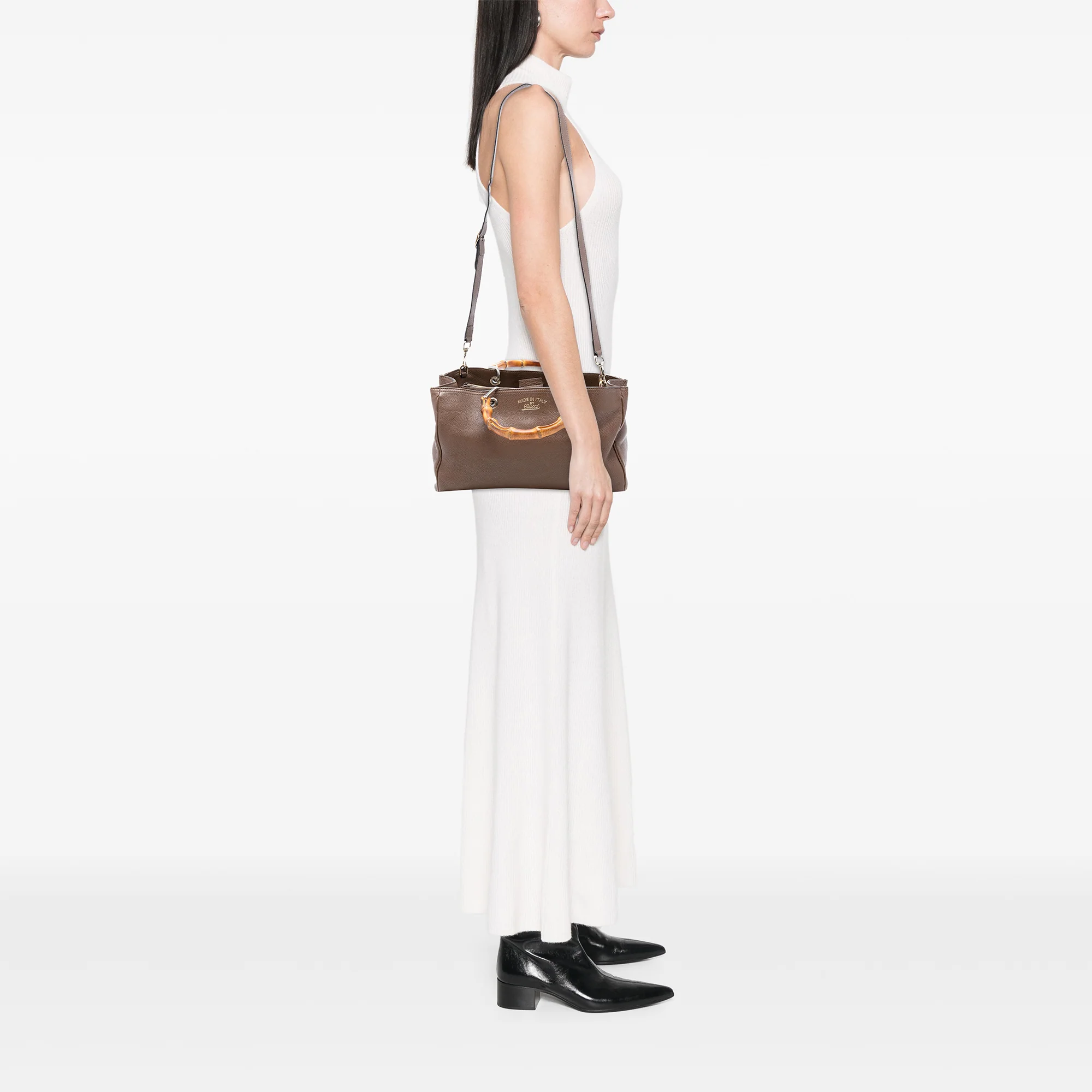 Bamboo Shopper Tote Leather Medium - Image 7