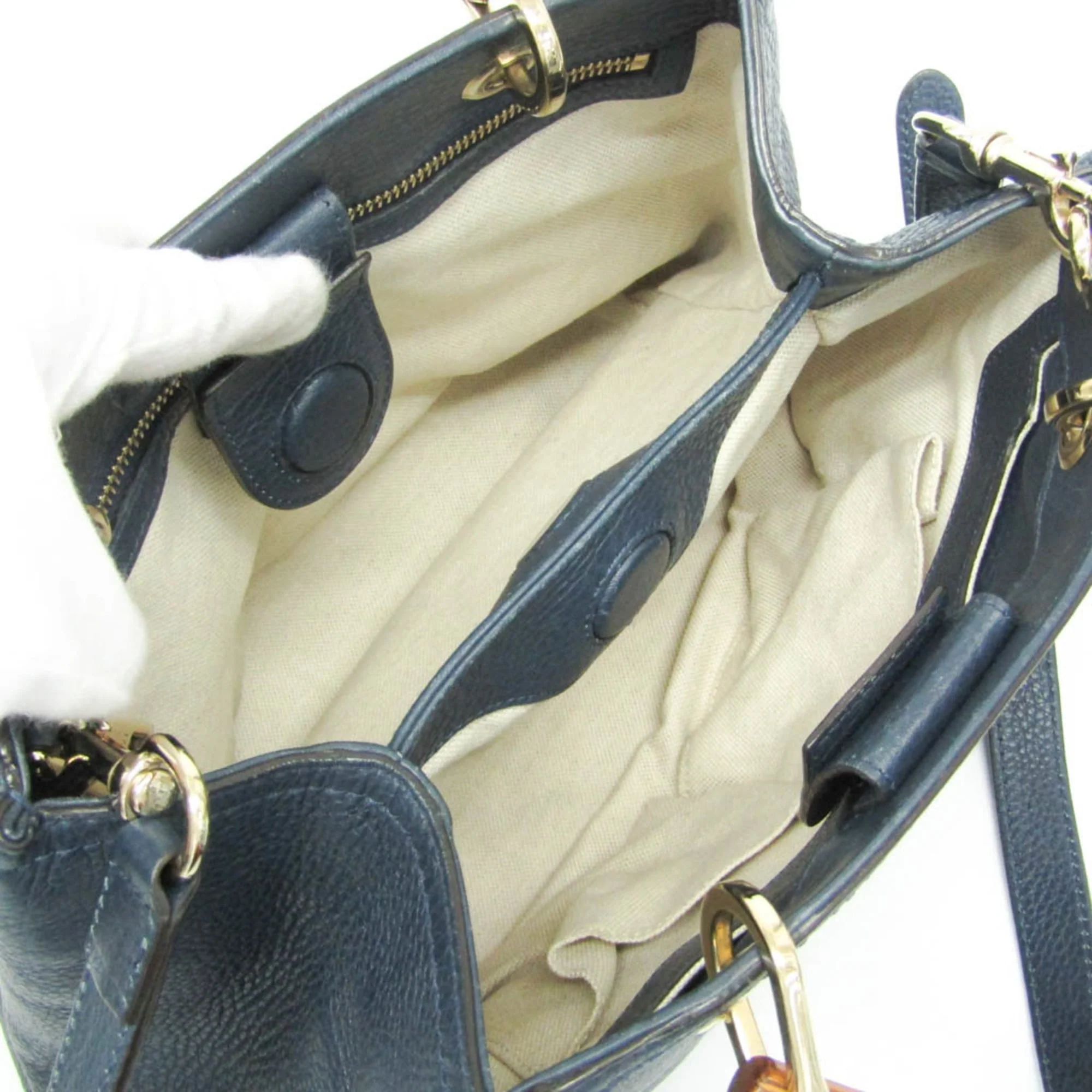 Bamboo Shopper Tote Leather Small - Image 4