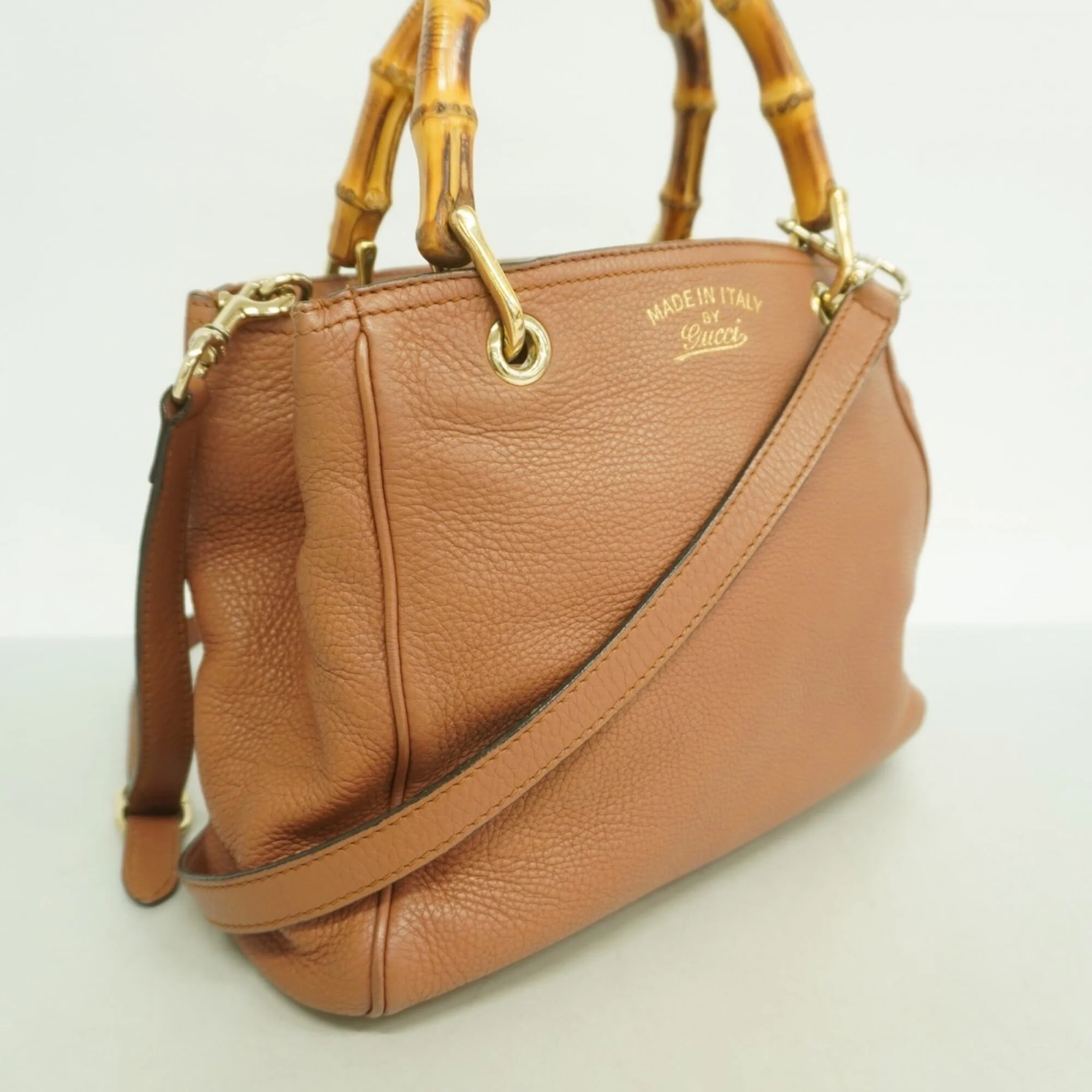 Bamboo Shopper Tote Leather Small - Image 2