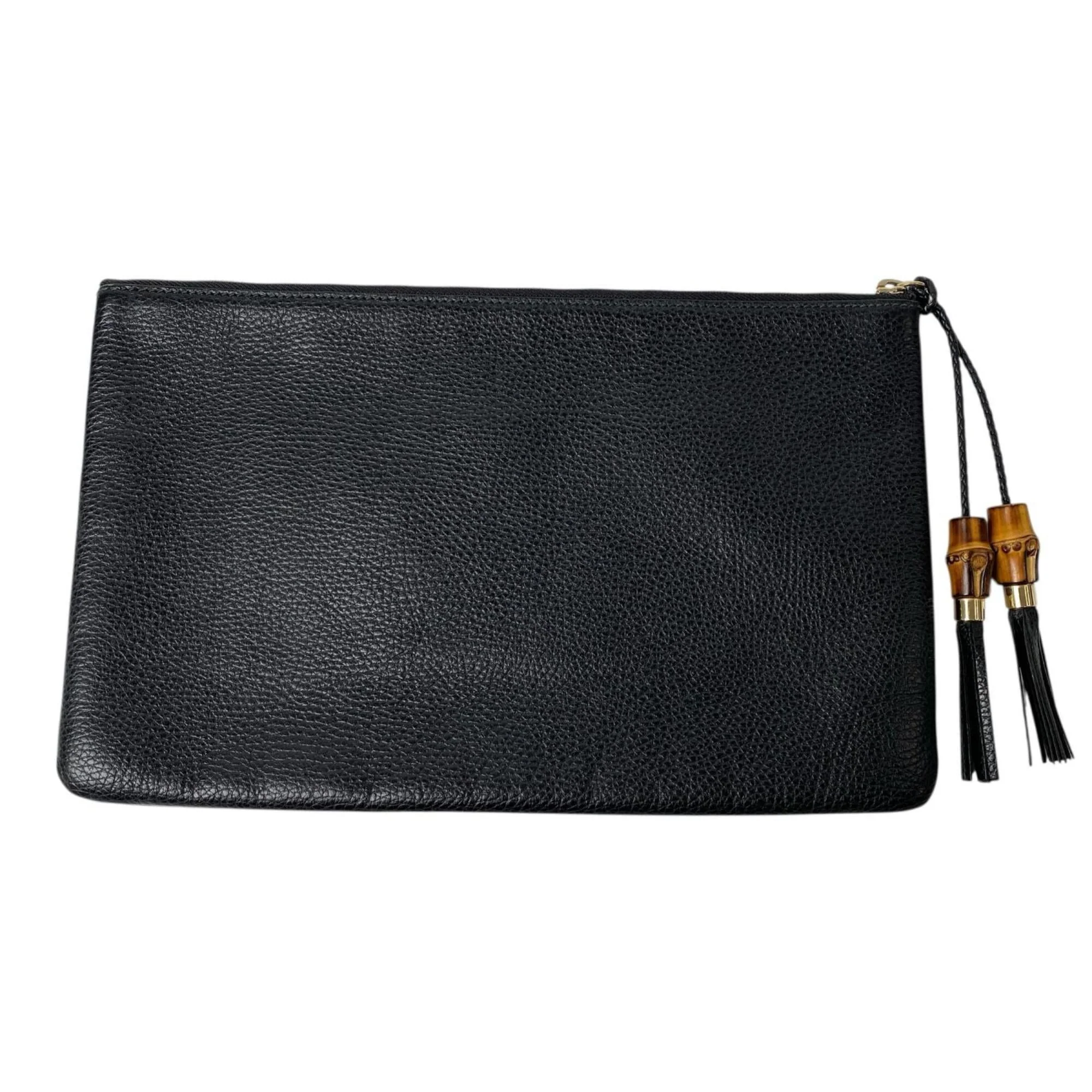 Bamboo Zip Pouch Leather Large - Image 2