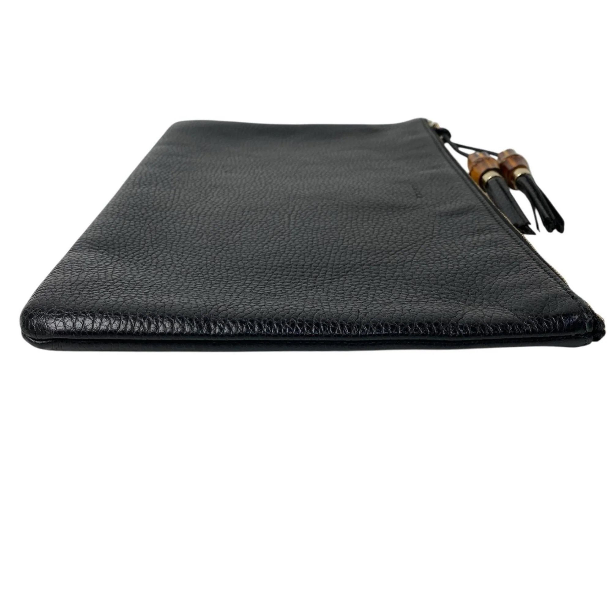 Bamboo Zip Pouch Leather Large - Image 3