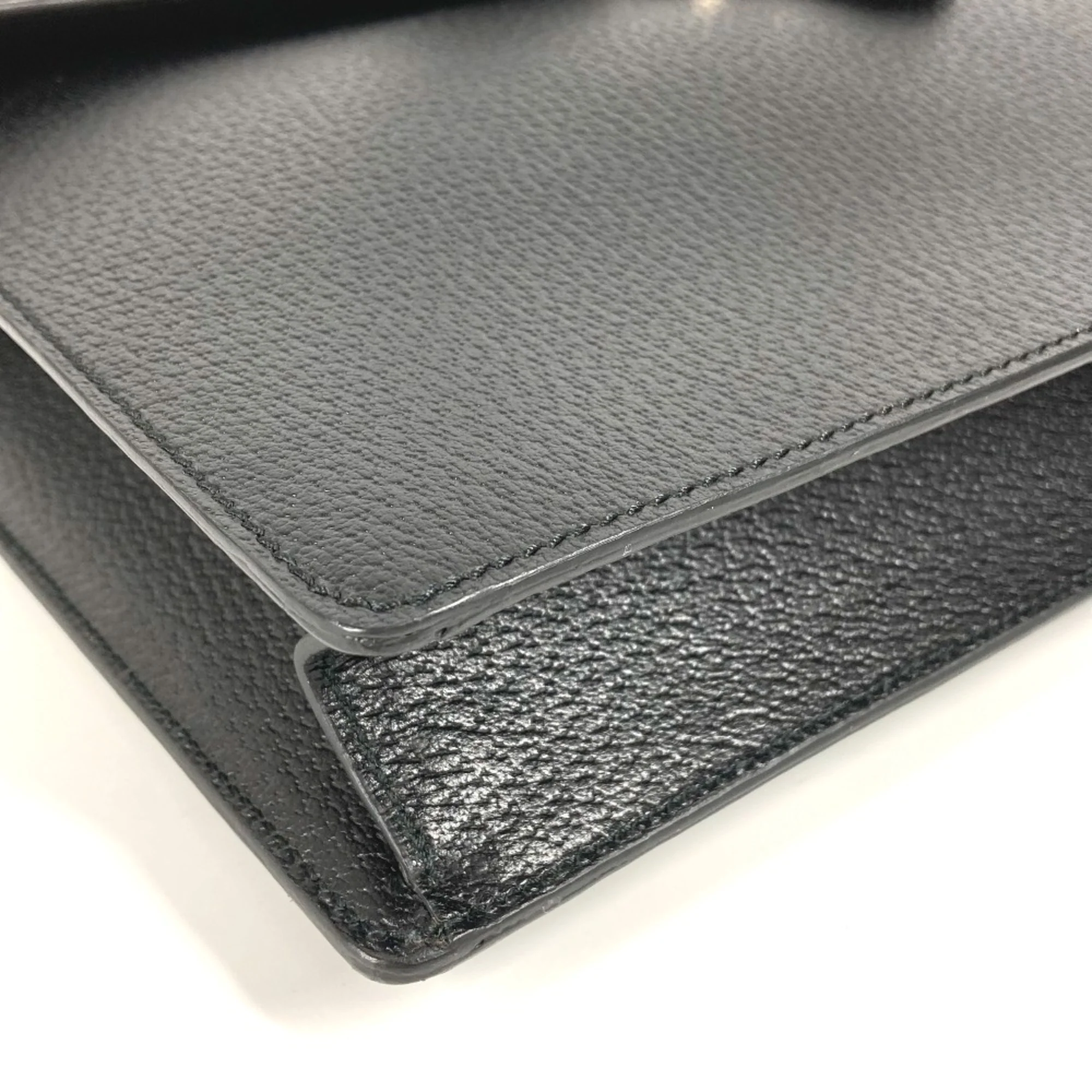 Buckle Flap Briefcase Leather Medium - Image 7