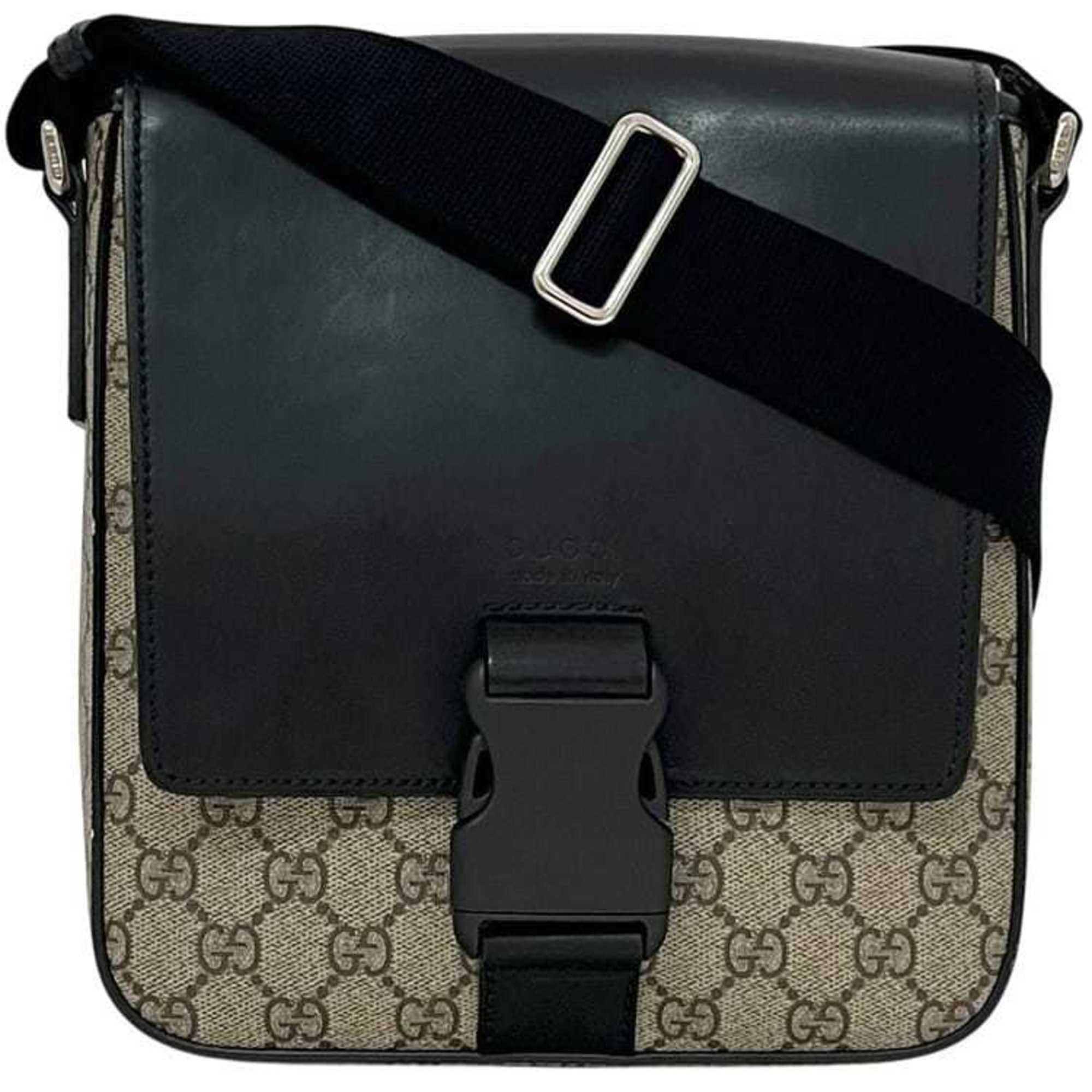 Buckle Flap Messenger Bag GG Coated Canvas with Leather Medium - Image 2
