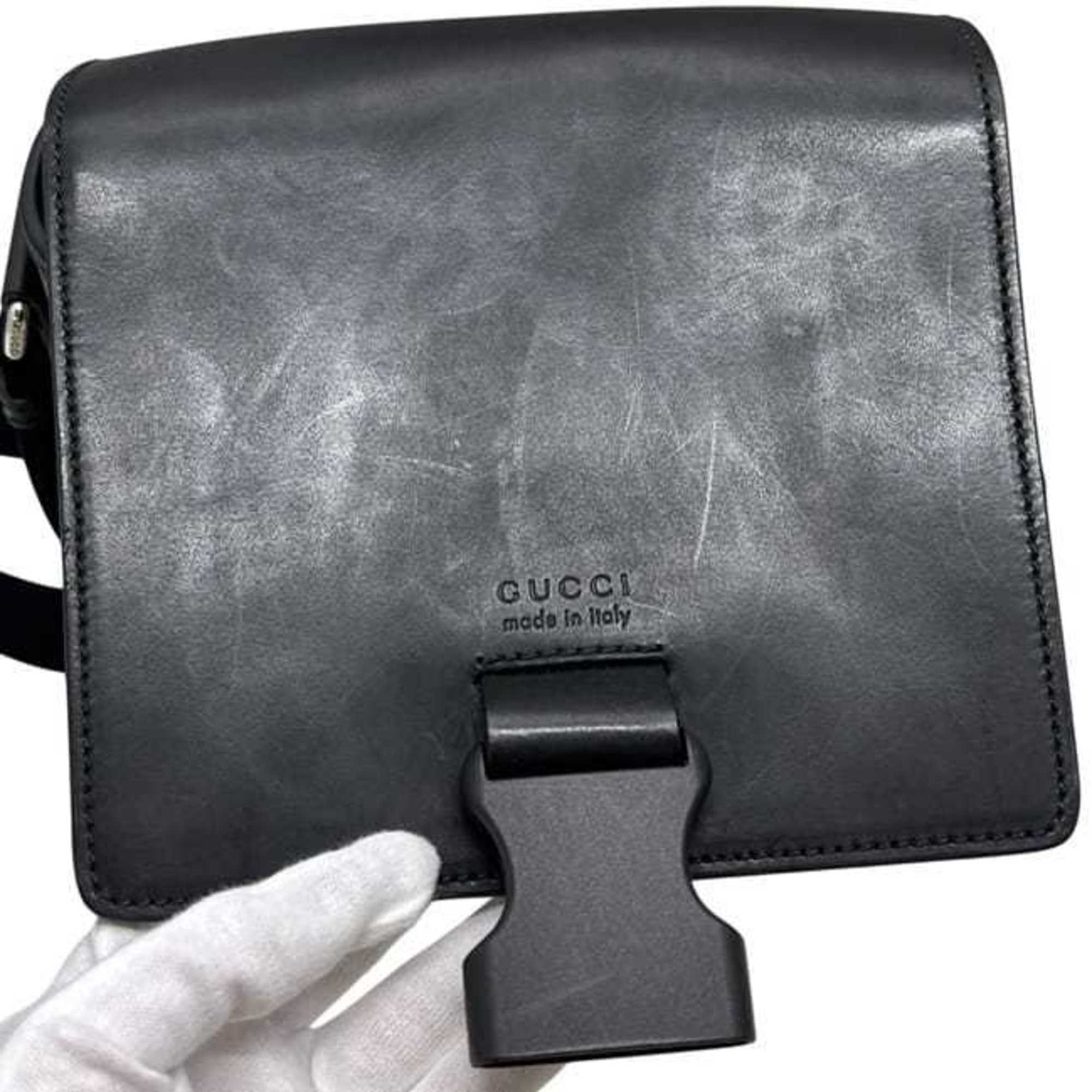 Buckle Flap Messenger Bag GG Coated Canvas with Leather Medium - Image 5