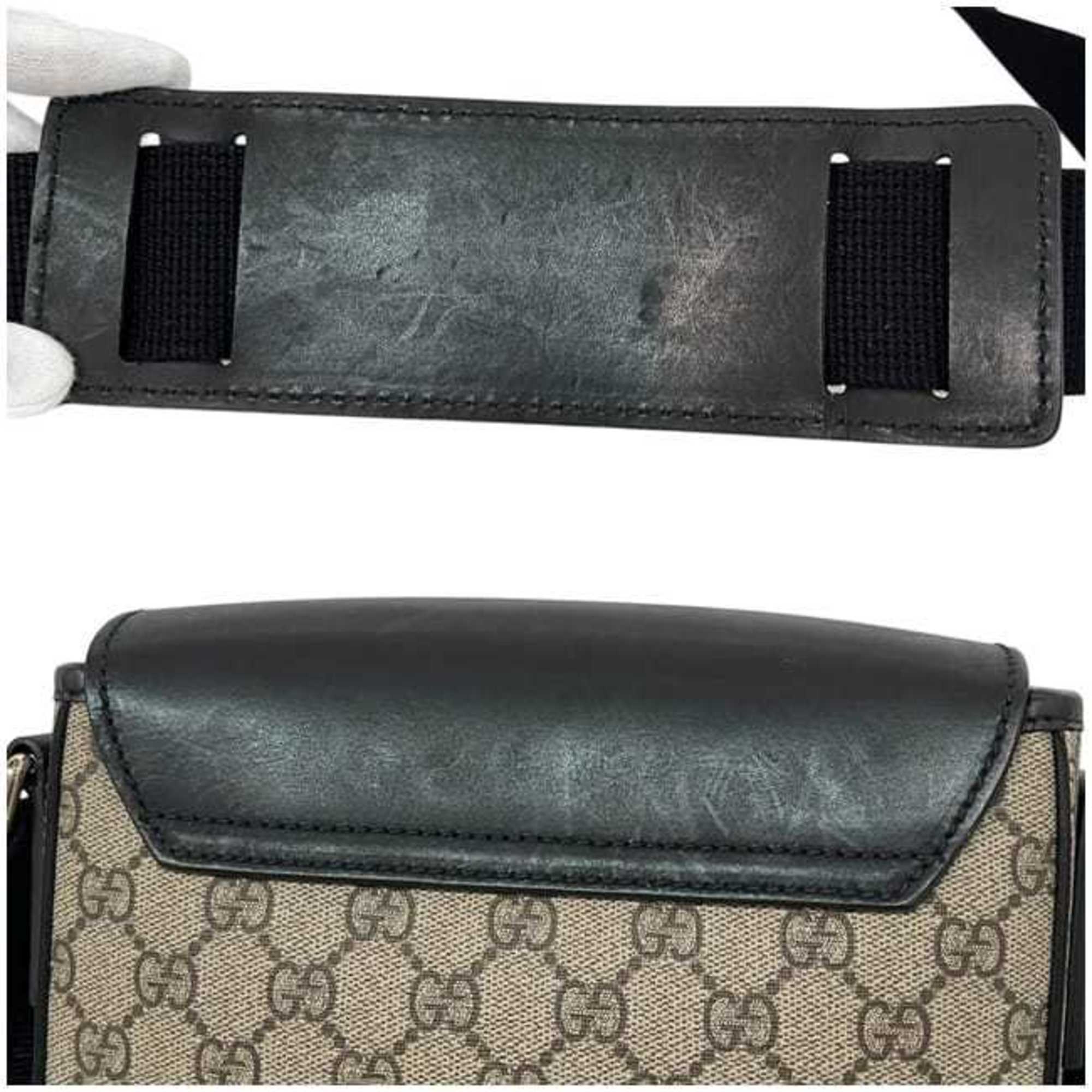 Buckle Flap Messenger Bag GG Coated Canvas with Leather Medium - Image 8