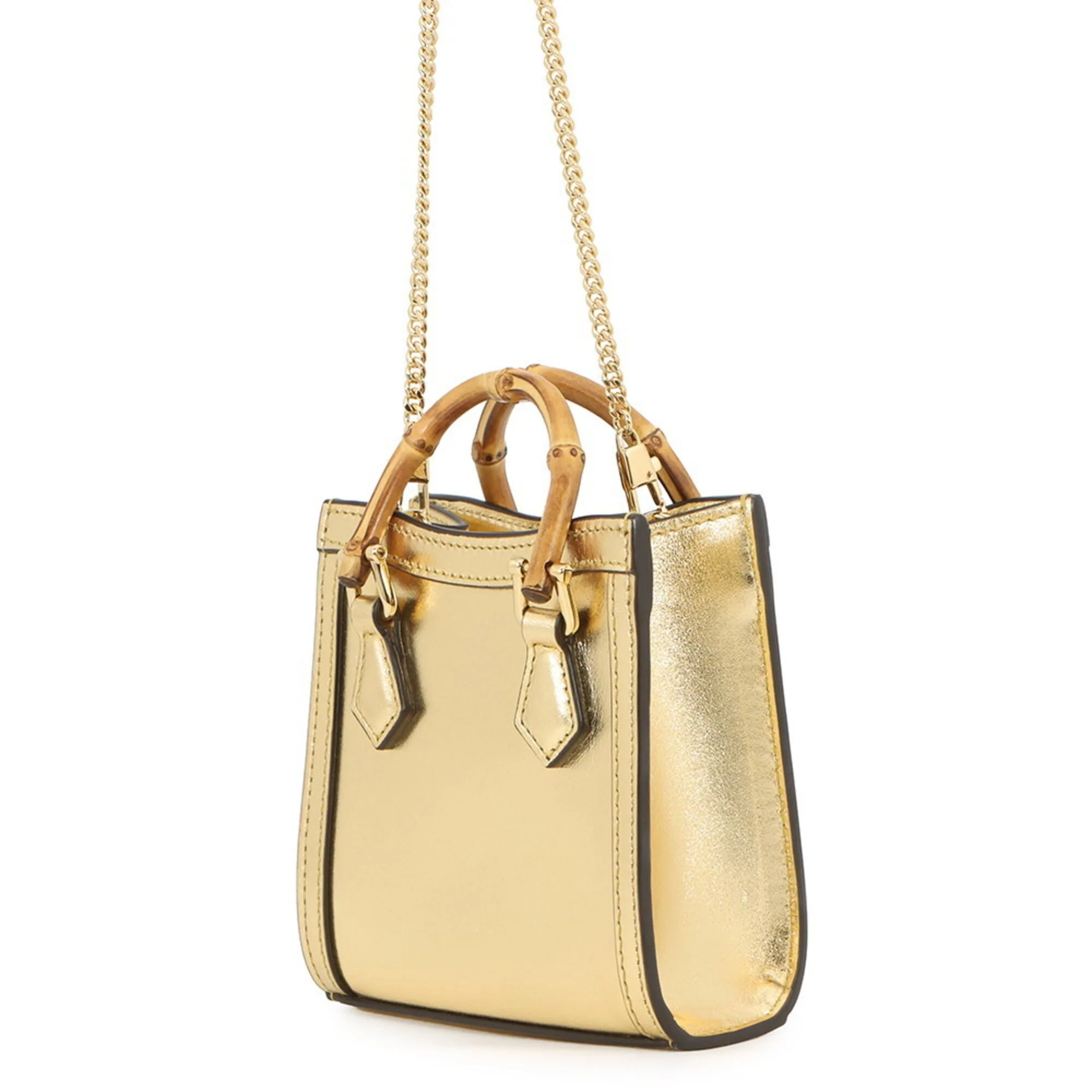 Diana NM Bamboo Handle Tote Leather Mini - Image 2
