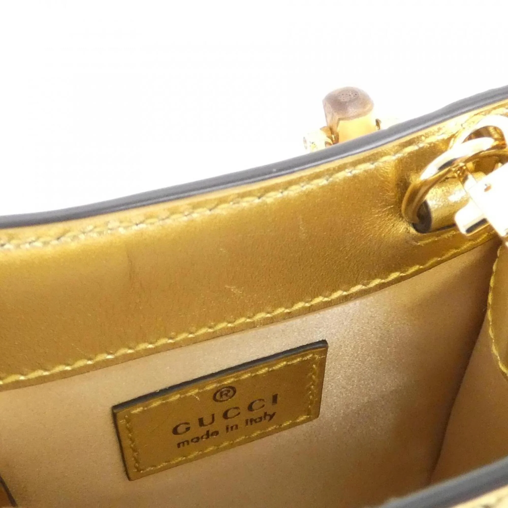 Diana NM Bamboo Handle Tote Leather Mini - Image 9