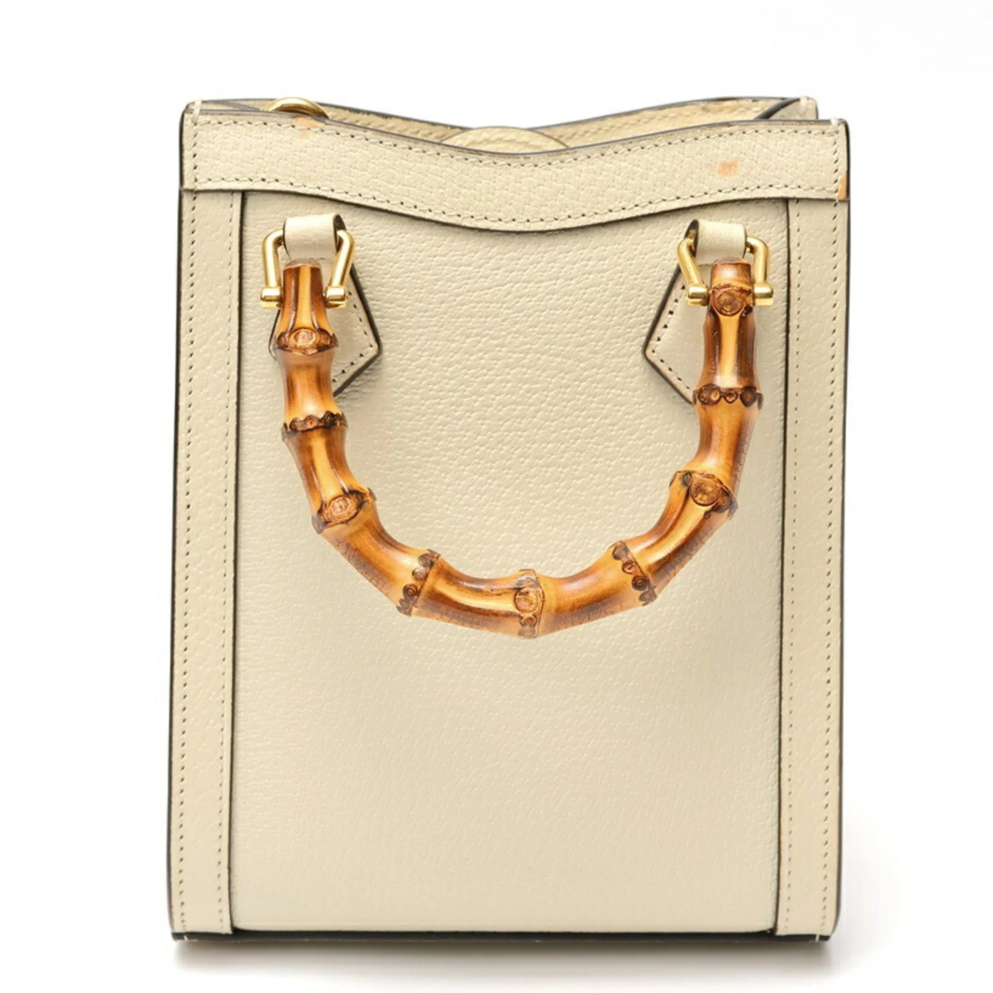 Diana NM Bamboo Handle Tote Leather Mini - Image 3